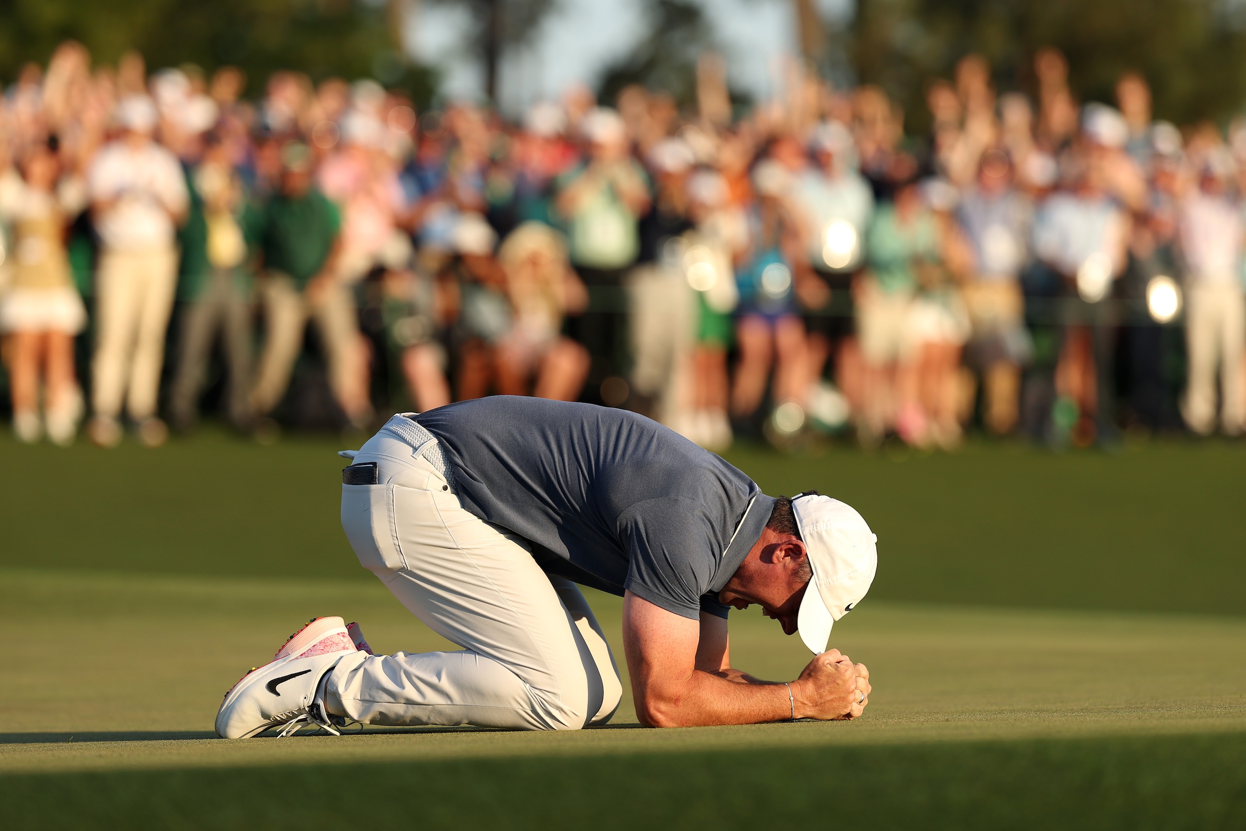 Rory McIlroy celebrates.