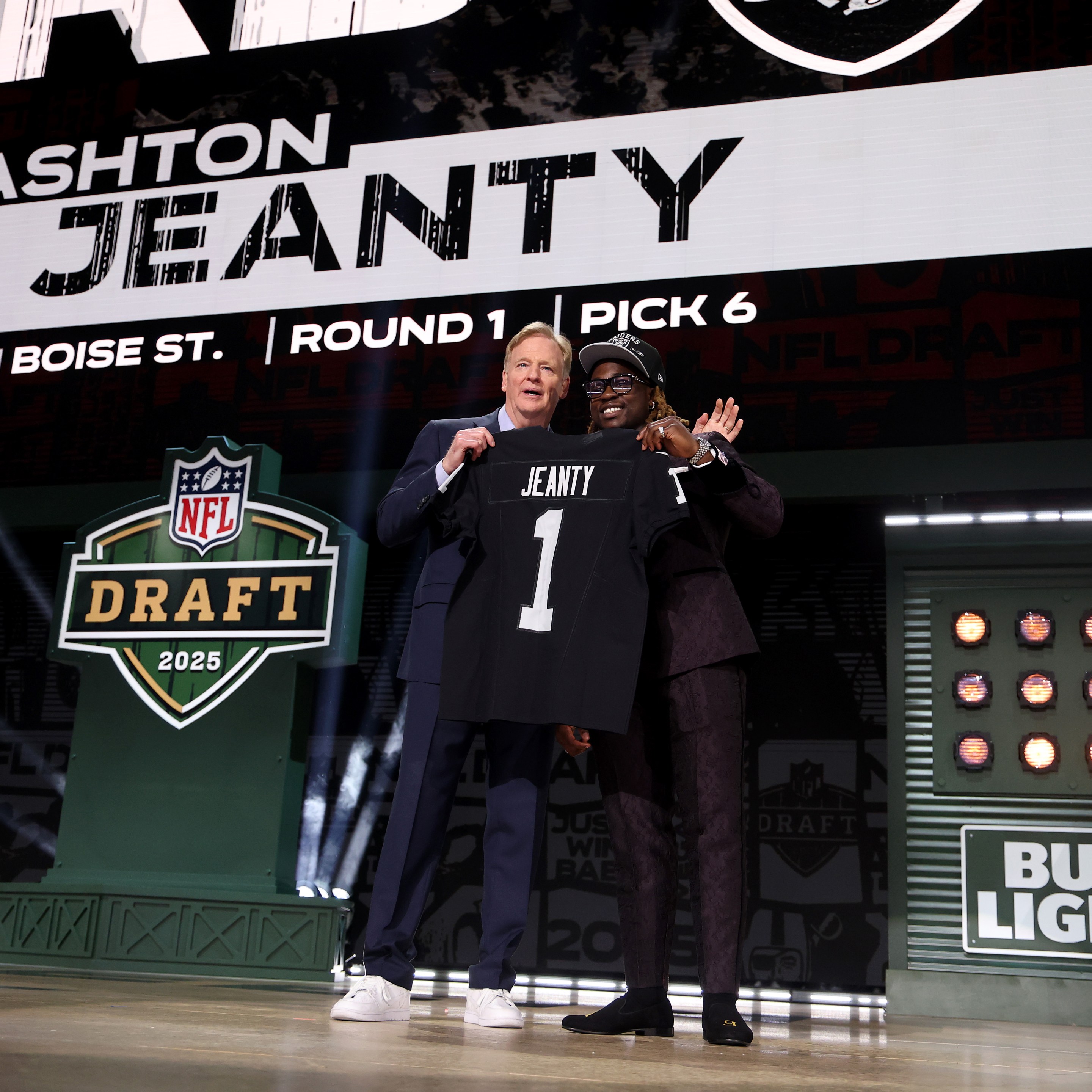 Ashton Jeanty on the NFL draft stage