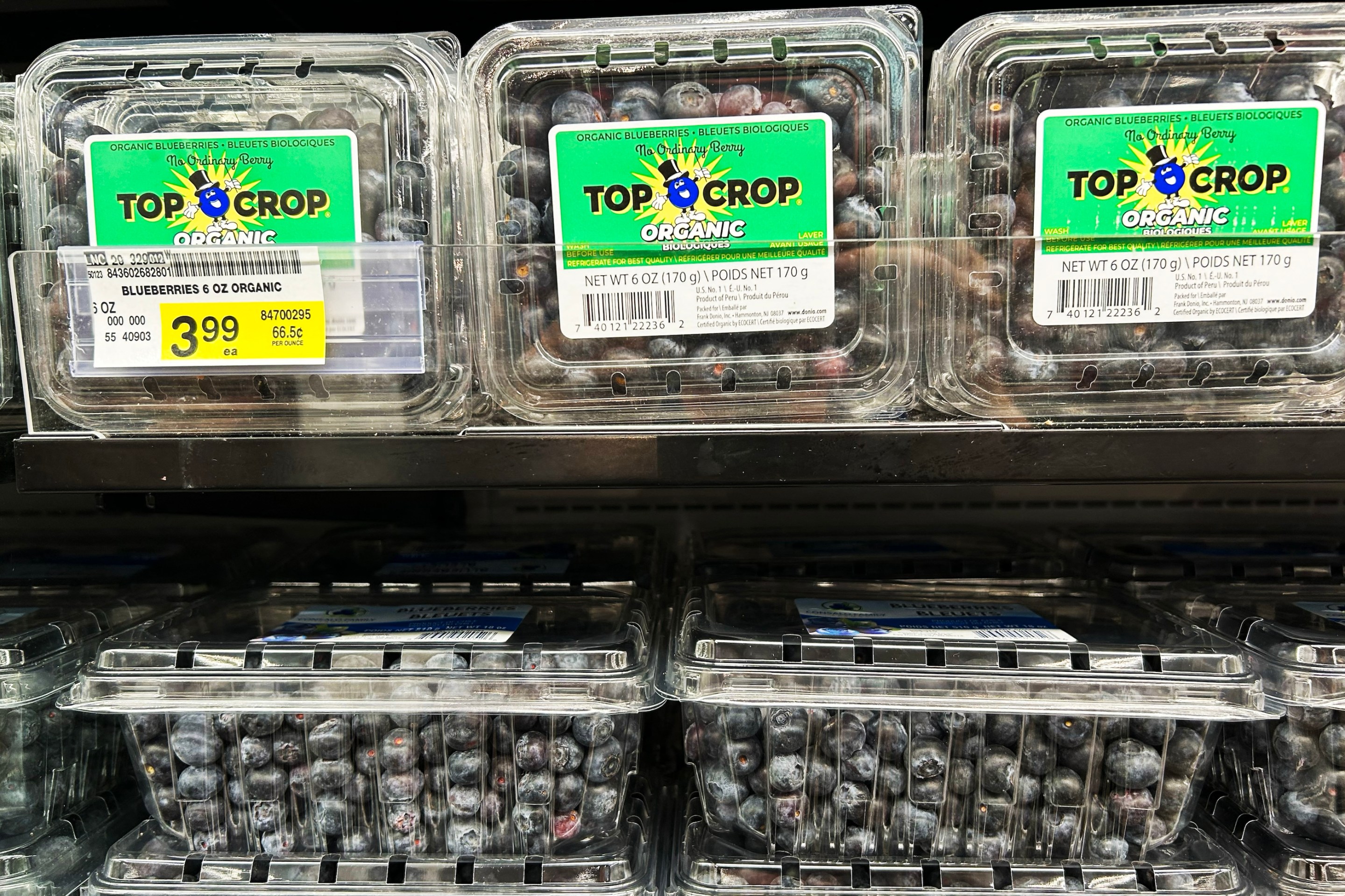 Blueberries are sold at a store in Annapolis, Maryland, on April 4, 2025. These are not the blueberries that Jon Heyman purchased for $15.99 in Manhattan.