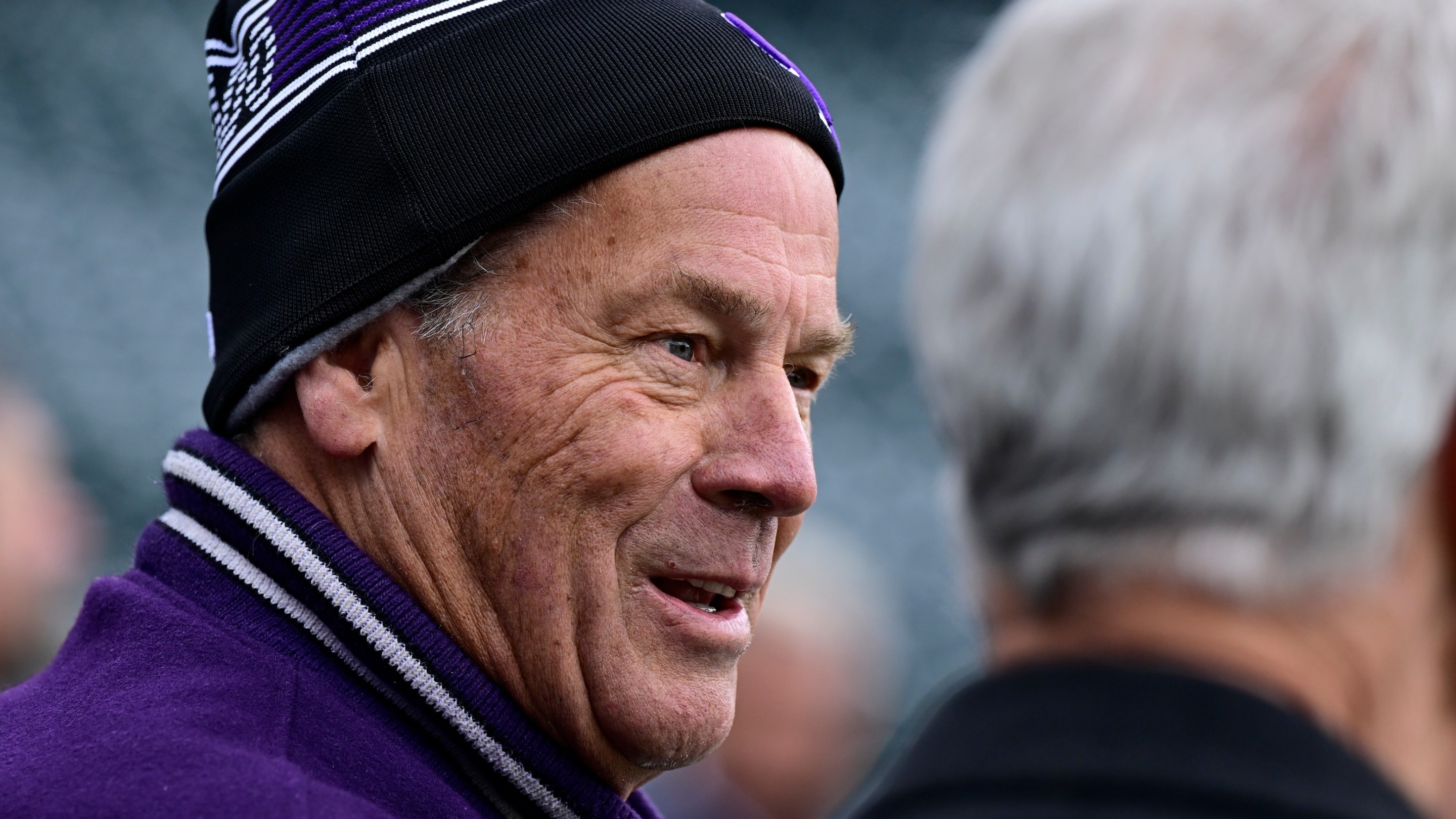 Colorado Rockies owner Dick Monfort, left, during batting practice before the opening day game against the Athletics at Coors Field in Denver, Colorado on Friday, April 4, 2025.