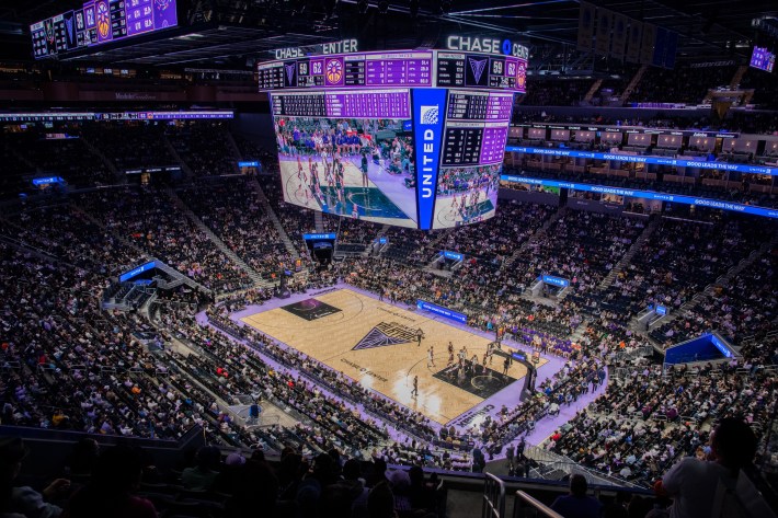 SAN FRANCISCO, CALIFORNIA - MAY 6: Fans filled the arena during a game between the Golden State Valkyries and Los Angeles Sparks at Chase Center on May 6, 2025 in San Francisco, California