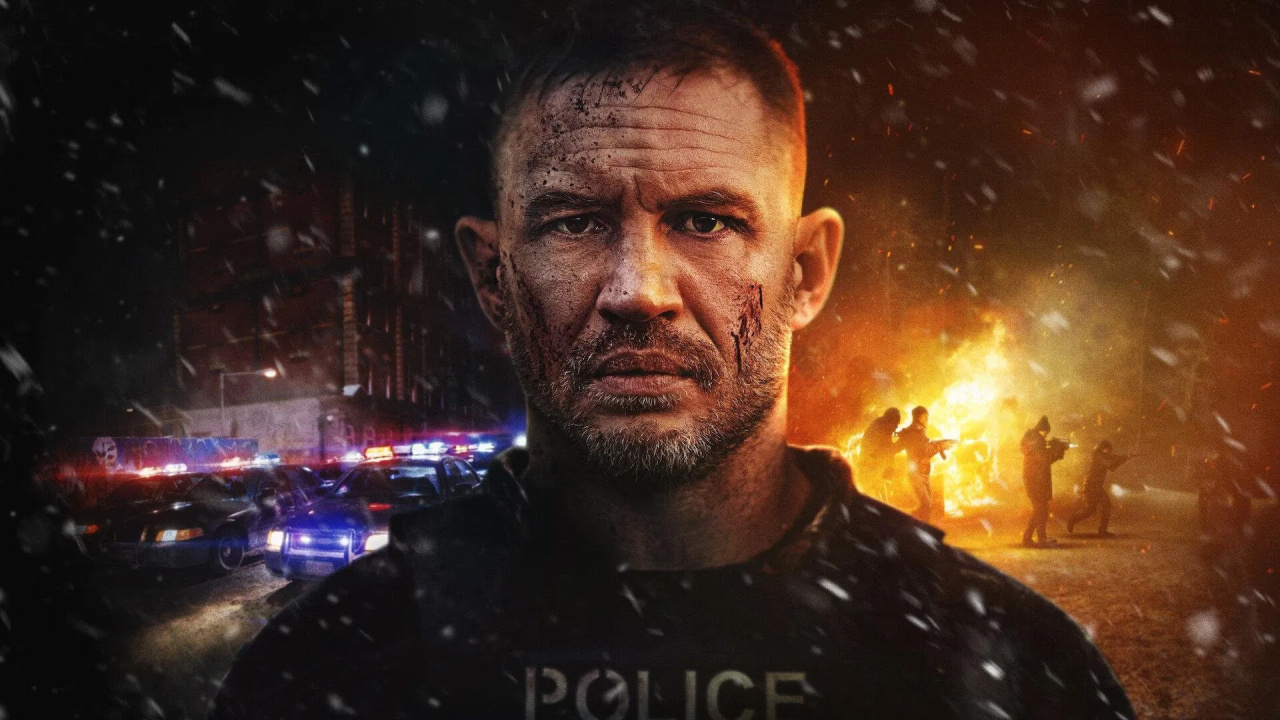 Tom Hardy looking beleaguered