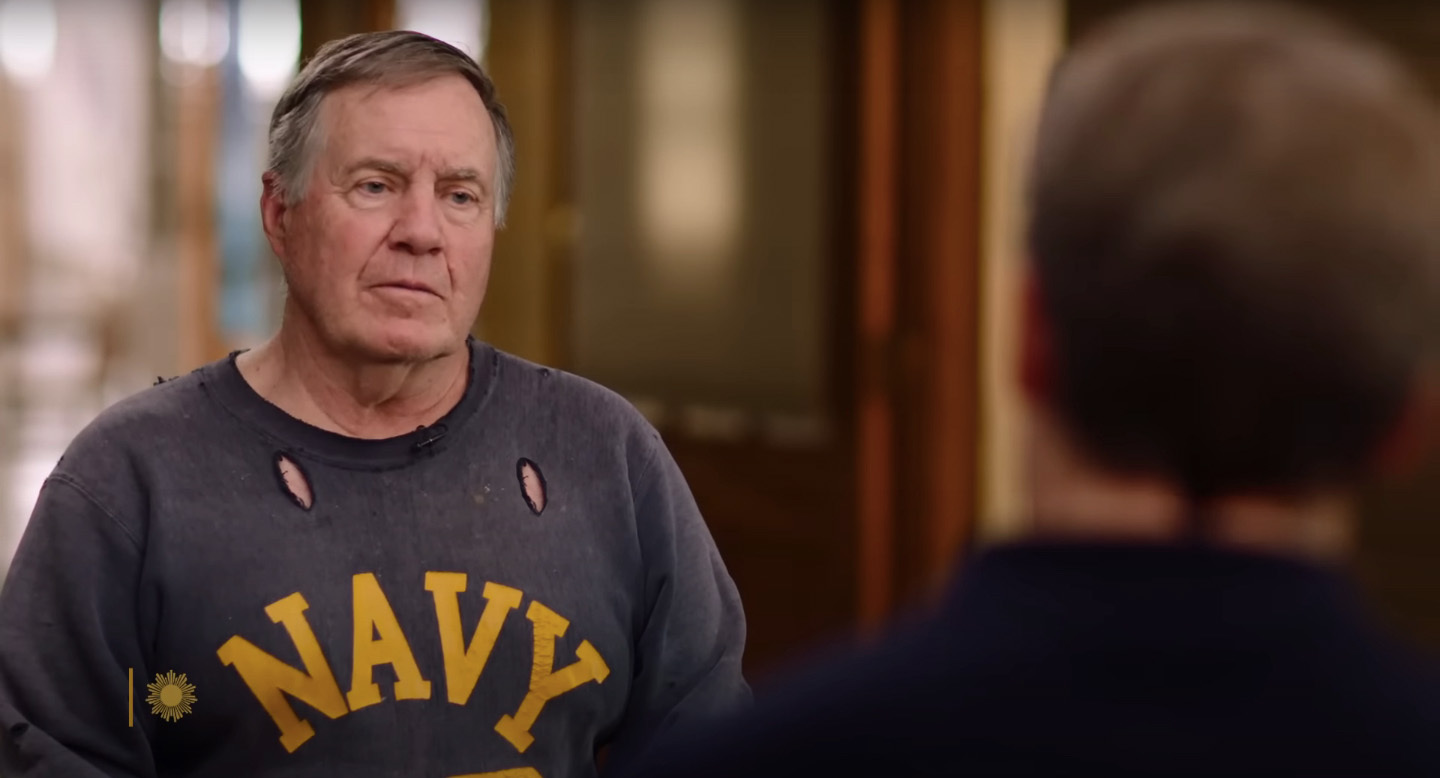 Bill Belichick during CBS interview