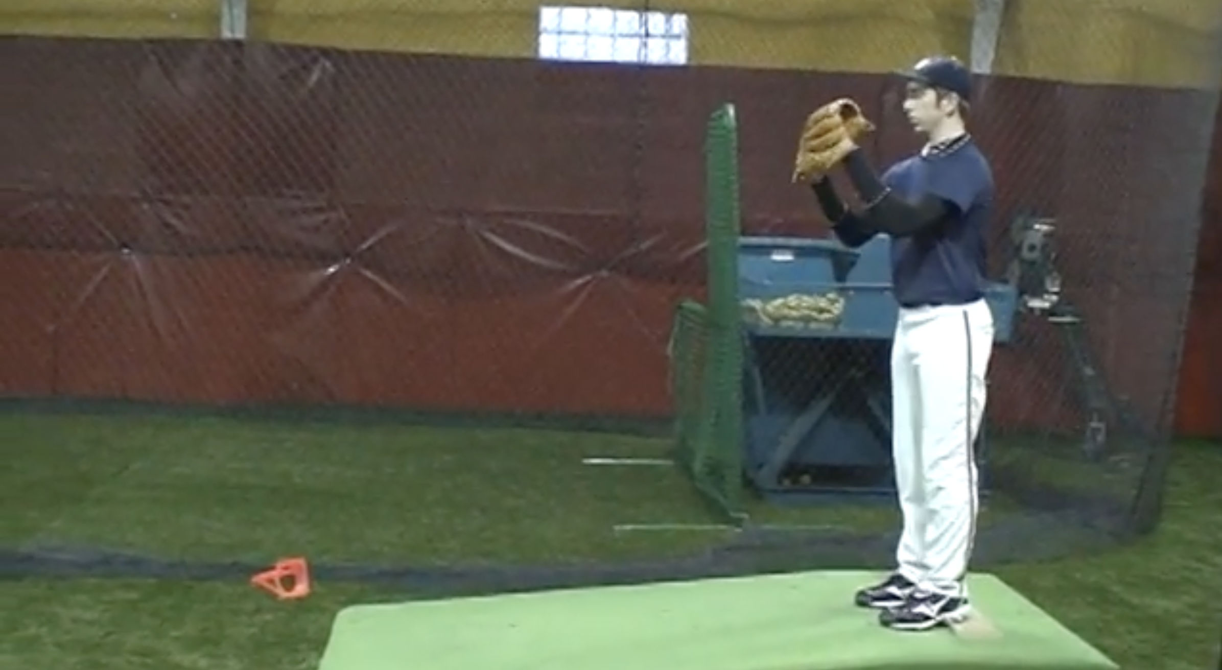 Sean Kuhn pitching in high school