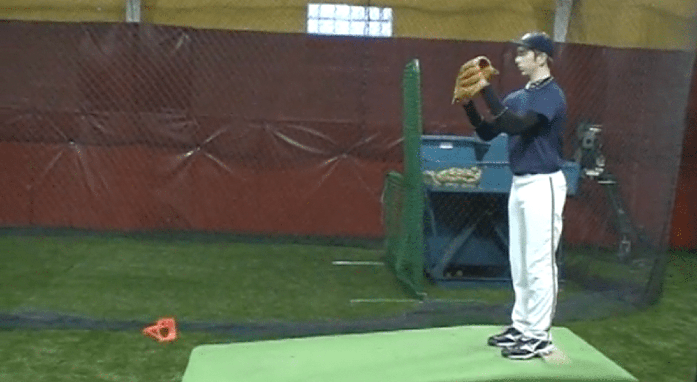 Sean Kuhn pitching in high school
