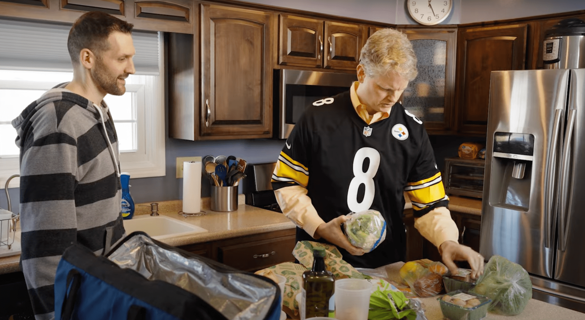 Drew cooking