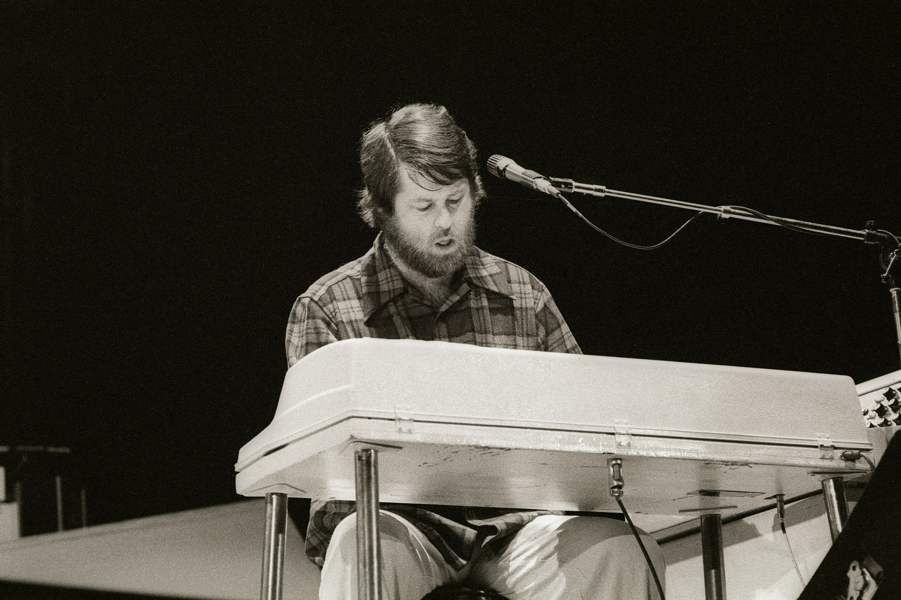 Brian Wilson, along with the Beach Boys perform at the Oakland Coliseum in Oakland, California on January 1, 1987 .