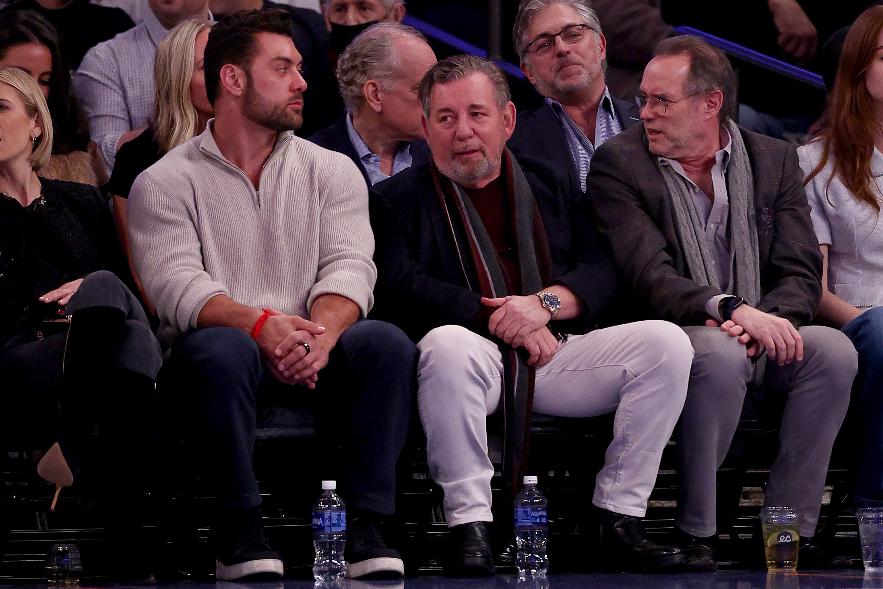 New York Knicks owner James Dolan attends the game between the New York Knicks and the Washington Wizards at Madison Square Garden.