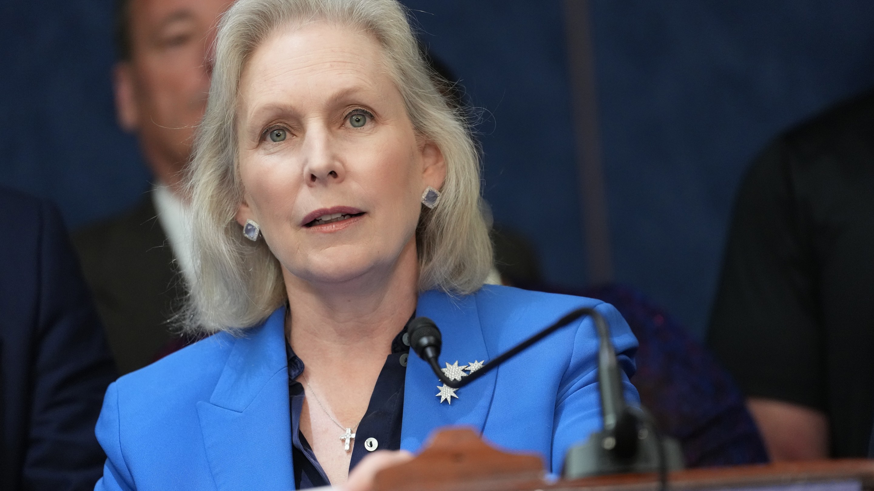 Kirsten Gillibrand at a press conference