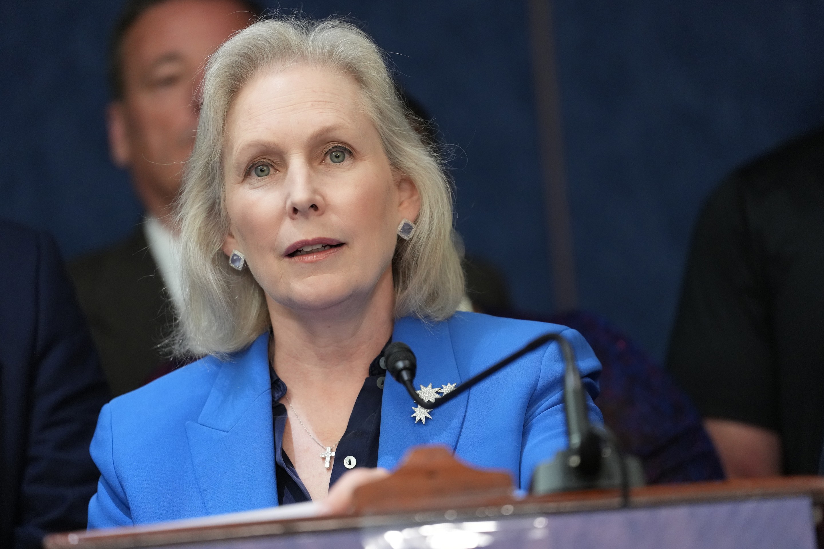 Kirsten Gillibrand at a press conference