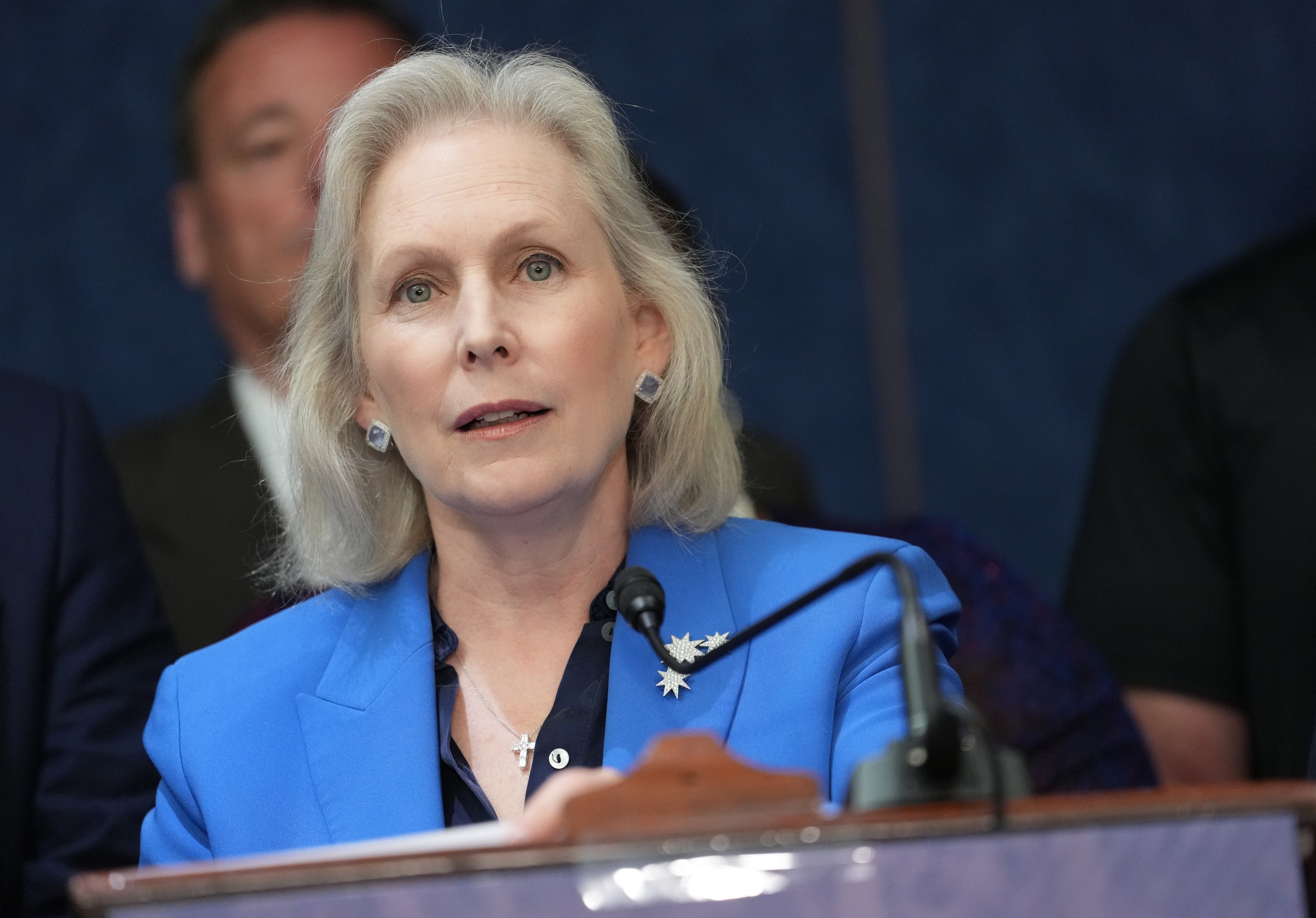 Kirsten Gillibrand at a press conference