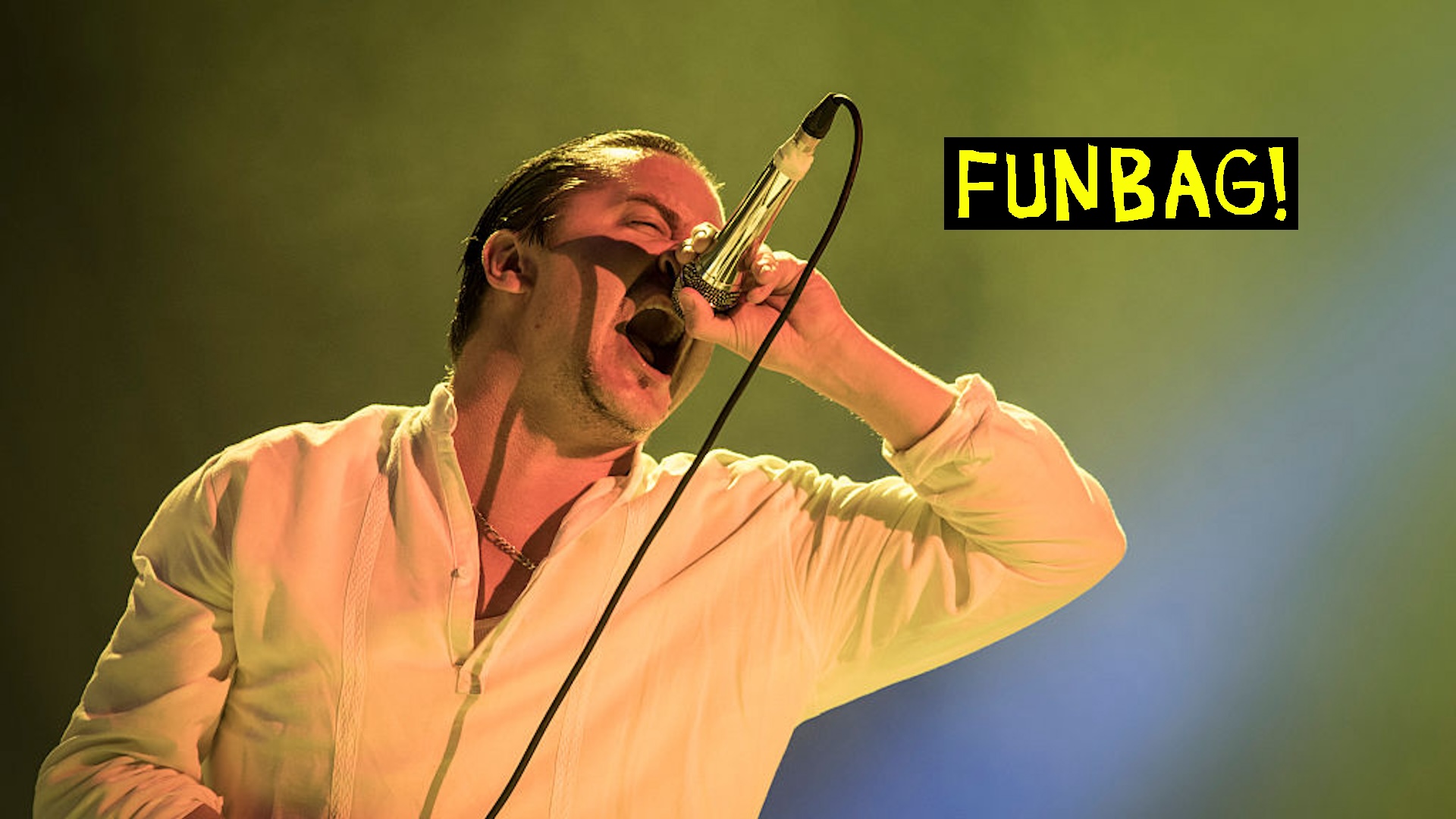 Mike Patton from Faith No More performs at 2015 Rock in Rio on September 25, 2015 in Rio de Janeiro, Brazil.
