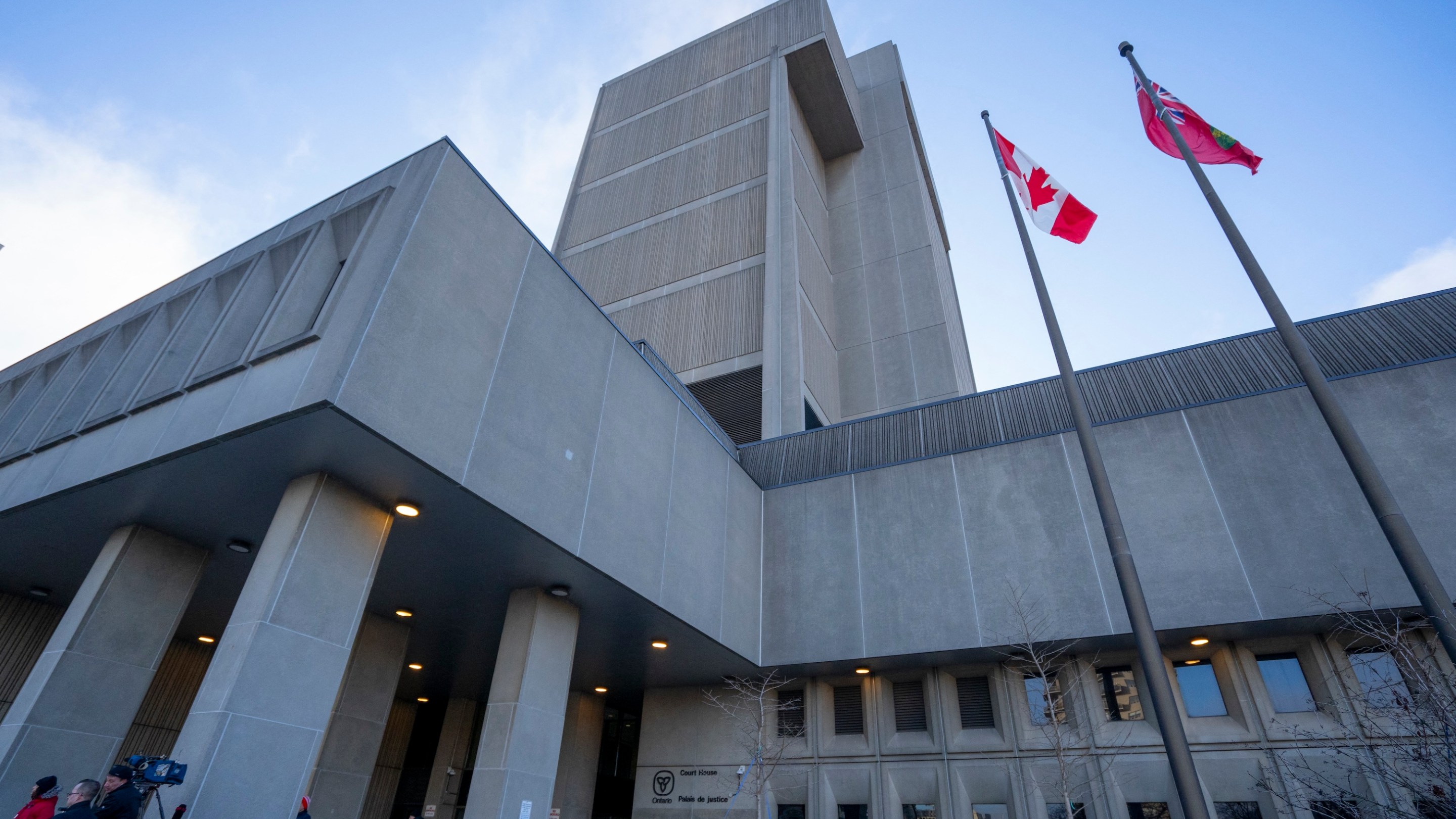 The Ontario Court of Justice is seen in London, Ontario on February 5, 2024 where the five hockey players accused in the World Juniors sexual assault case were schedule to appear in court today. Four NHL players have been charged over their involvement in an alleged 2018 gang rape when they were part of Canada's junior national ice hockey team, local media and lawyers for the players. (Photo by Peter POWER / AFP)