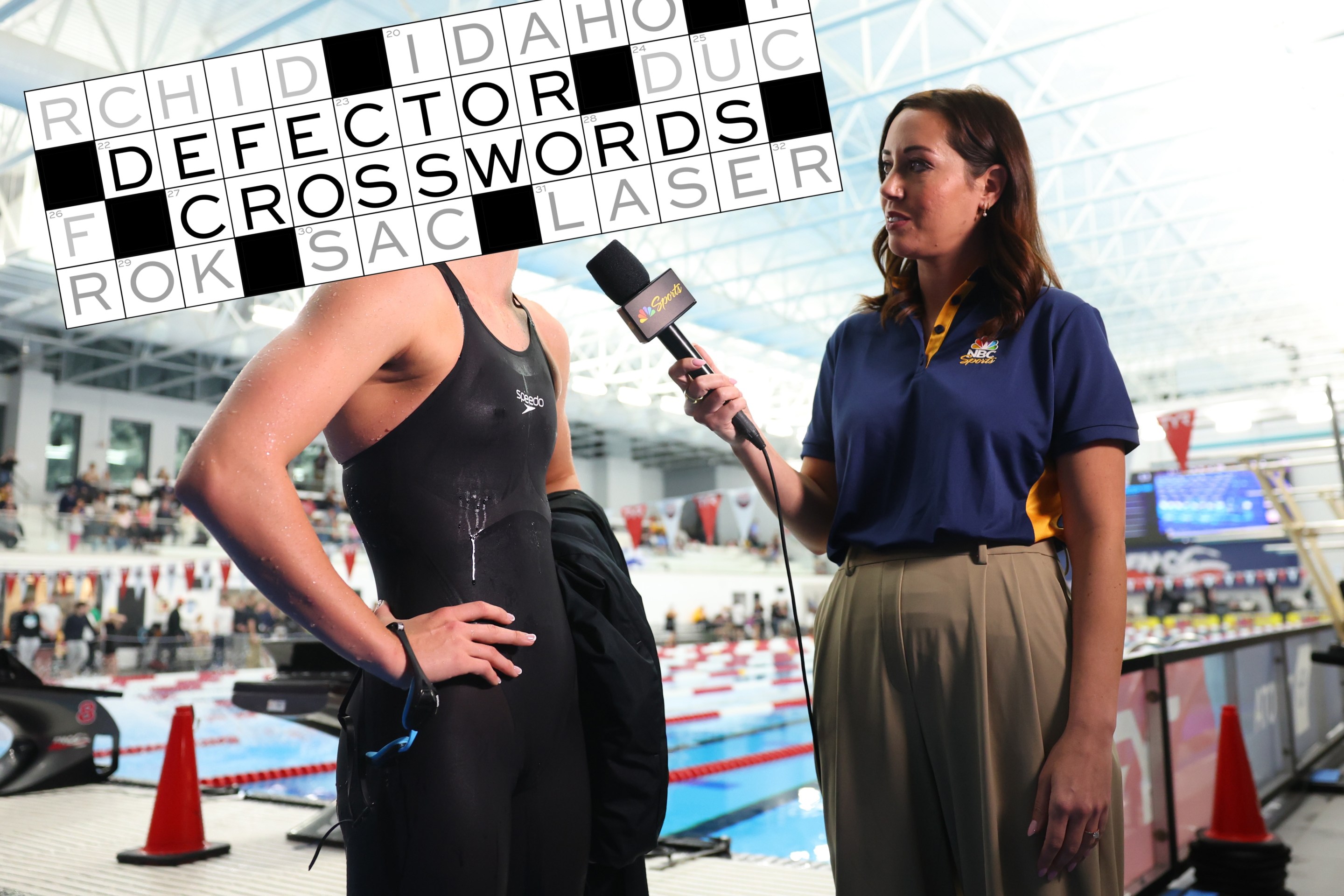 Summer McIntosh is interviewed by NBC Sports Nicole Auerbach after winning the Women's 400 Meter Individual Medley Final on Day 3 of the TYR Pro Swim Series Westmont at FMC Natatorium on March 07, 2025 in Westmont, Illinois