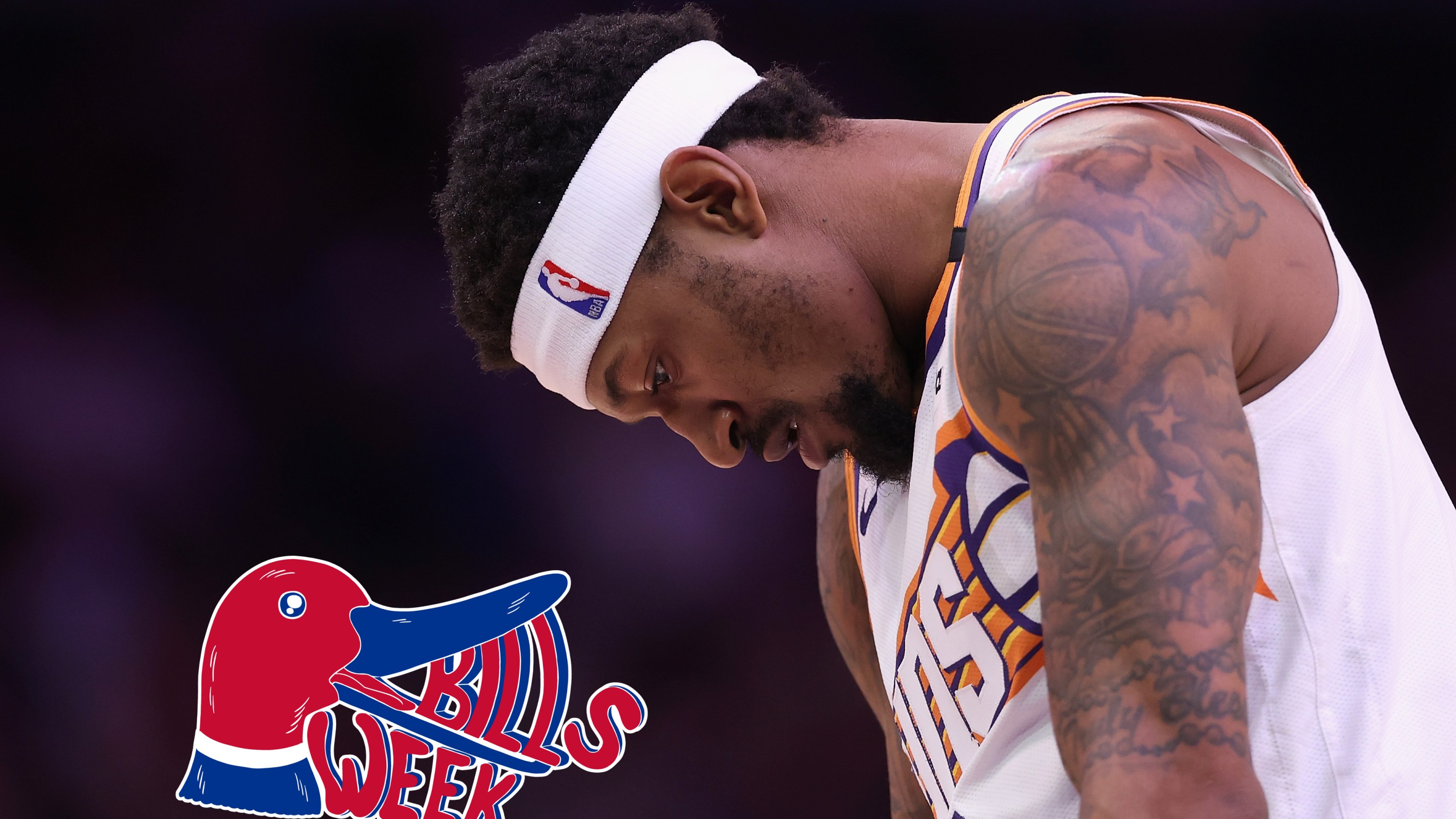 PHOENIX, ARIZONA - APRIL 11: Bradley Beal #3 of the Phoenix Suns reacts during the second half of the NBA game at PHX Arena on April 11, 2025 in Phoenix, Arizona. NOTE TO USER: User expressly acknowledges and agrees that, by downloading and or using this photograph, User is consenting to the terms and conditions of the Getty Images License Agreement. (Photo by Christian Petersen/Getty Images)