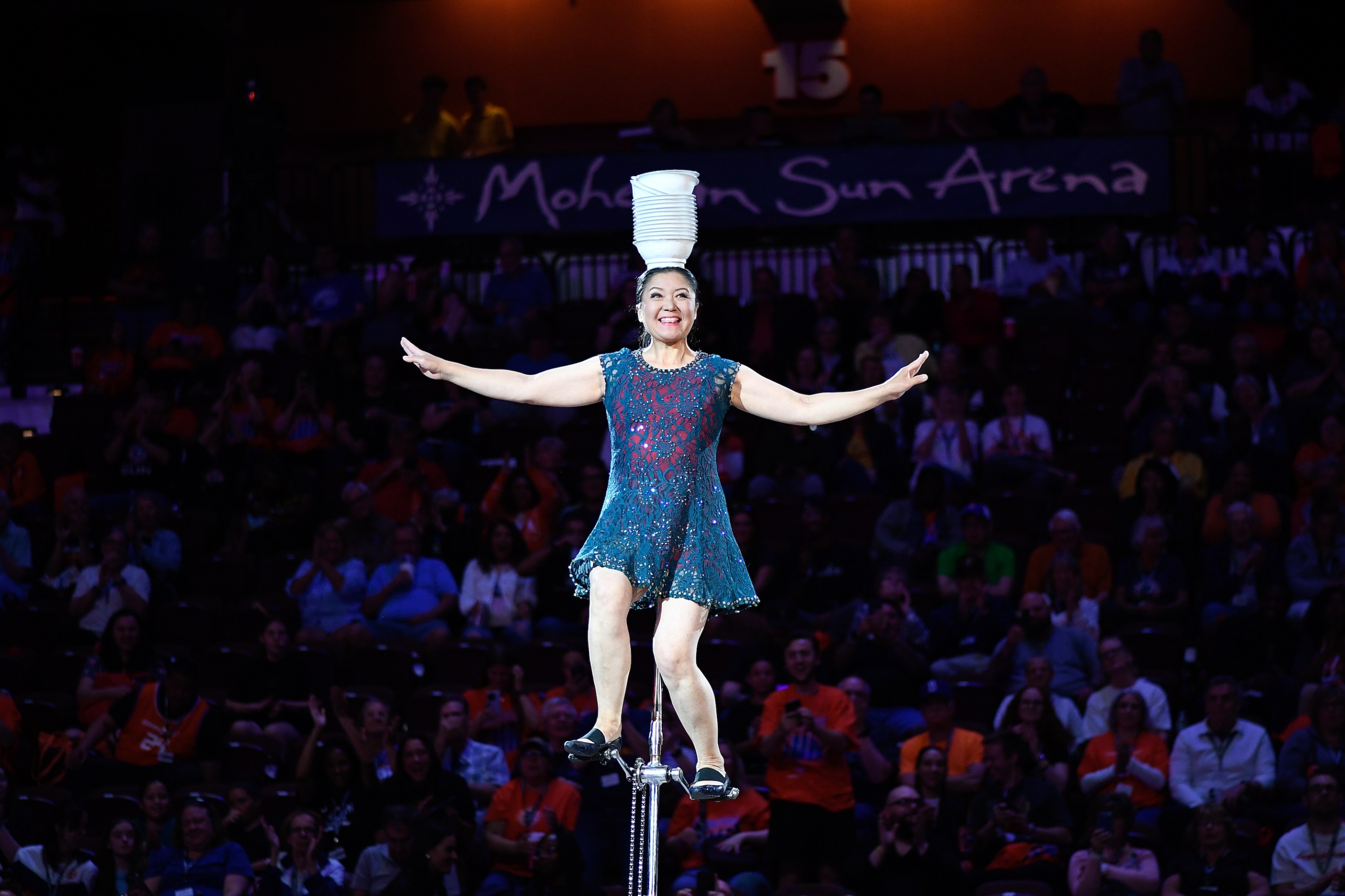 UNCASVILLE, CT - MAY 18: Red Panda performs during halftime of a WNBA game between the Washington Mystics and the Connecticut Sun on May 18, 2025, at Mohegan Sun Arena in Uncasville, CT. (Photo by Erica Denhoff/Icon Sportswire via Getty Images)