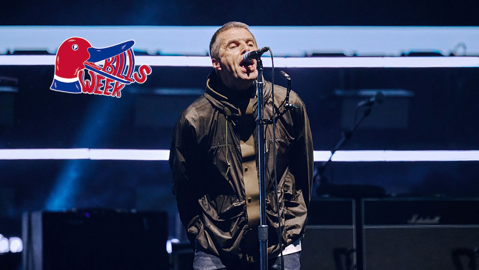 Liam Gallagher of Oasis performs on stage during the opening night of their Live 25' Tour at Principality Stadium on July 04, 2025 in Cardiff, Wales.