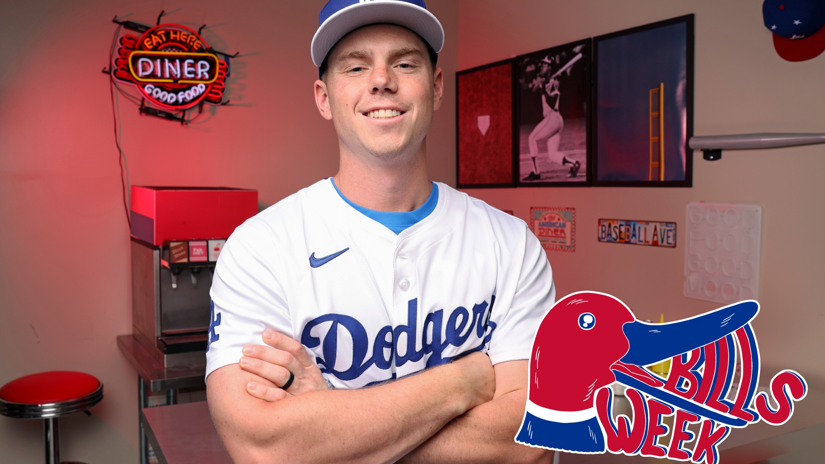 Bill Smith #16 of the Los Angeles Dodgers poses for a photo during the 2025 MLB All-Star player photo shoot