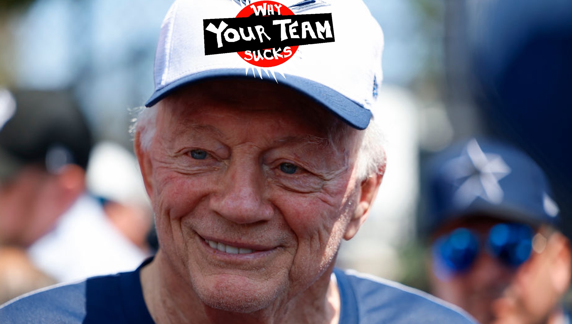 Dallas Cowboys owner Jerry Jones speaks to reporters during the team's training camp at River Ridge Playing Fields on July 25, 2024 in Oxnard, CA.