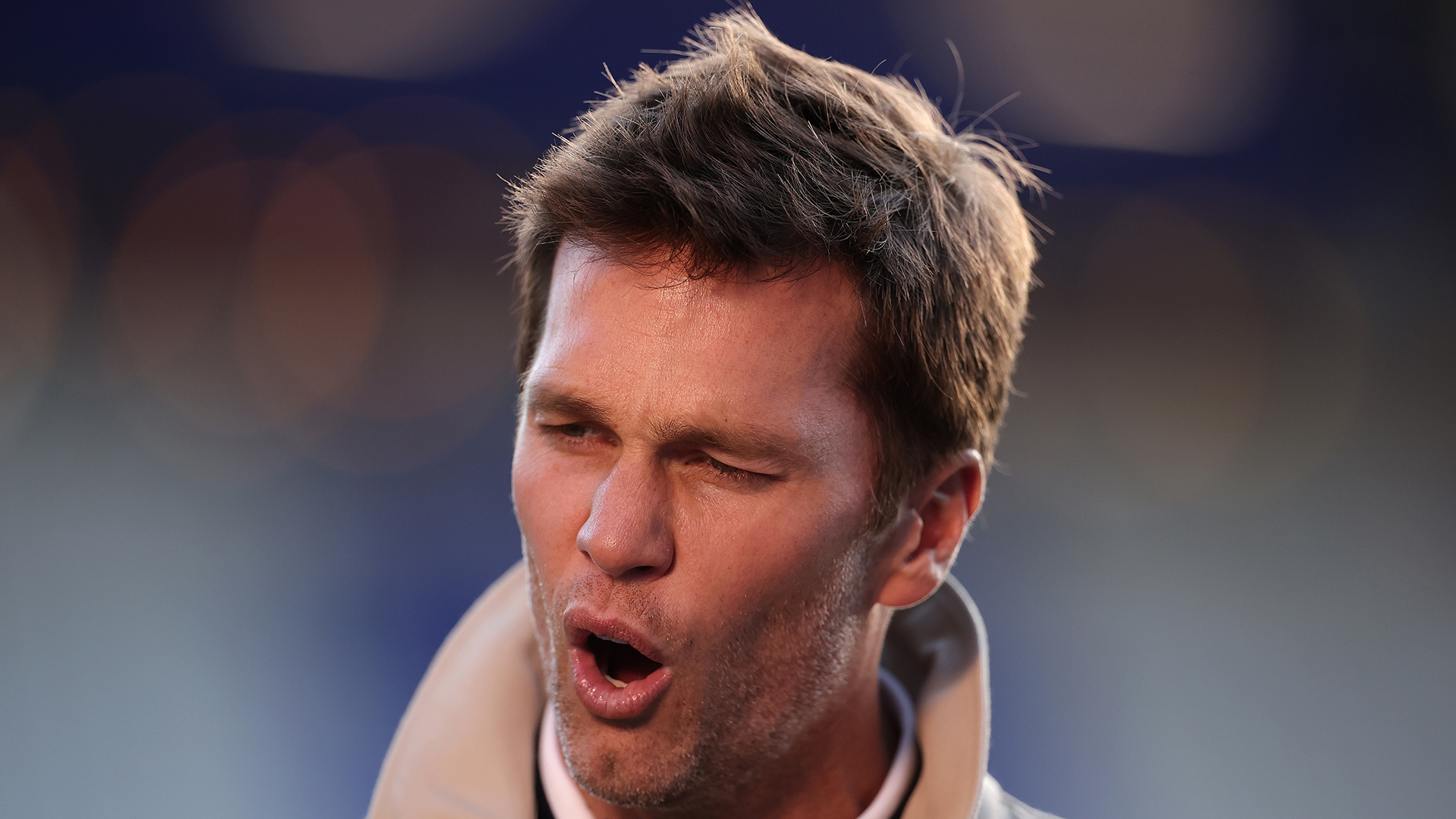 Tom Brady, Minority Owner of Birmingham City, looks on prior to the Sky Bet League One match between Birmingham City FC and Wrexham AFC at St Andrew’s at Knighthead Park on September 16, 2024 in Birmingham, England.