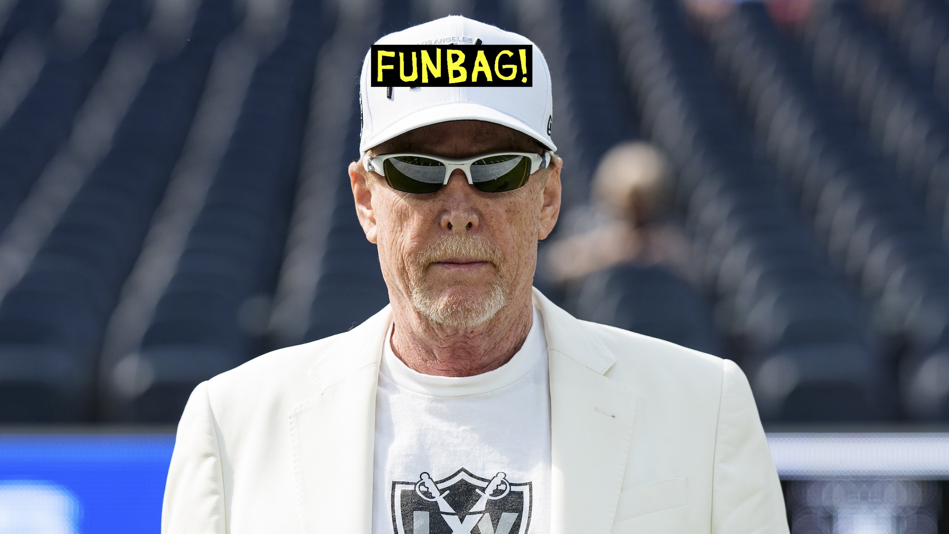 Owner Mark Davis of the Las Vegas Raiders stands on the sidelines prior to an NFL football game against the Los Angeles Rams, at SoFi Stadium on October 20, 2024 in Inglewood, California.