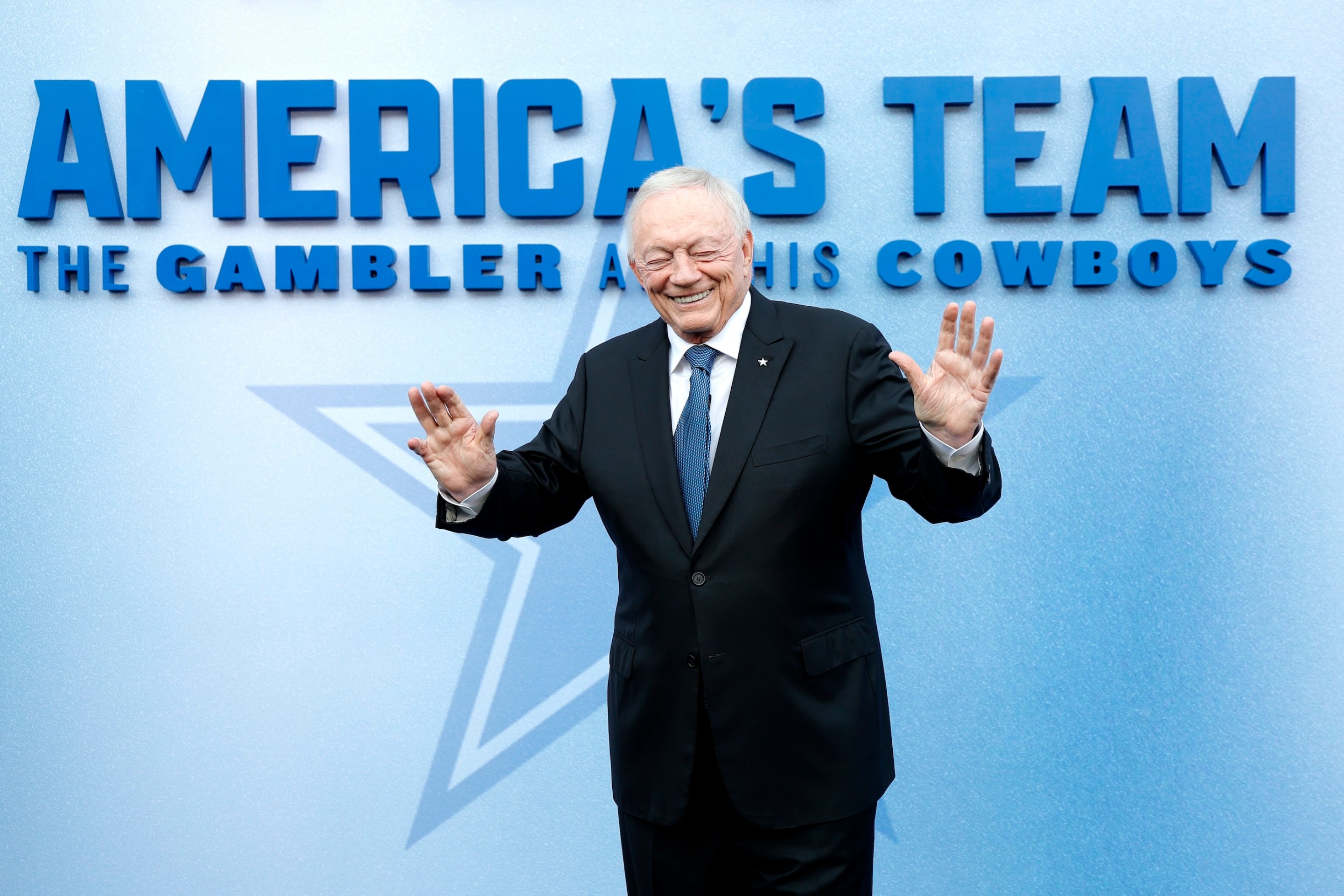 LOS ANGELES, CALIFORNIA - AUGUST 11: Jerry Jones attends the Premiere of Netflix's "America's Team: The Gambler And His Cowboys" at The Egyptian Theatre Hollywood on August 11, 2025 in Los Angeles, California. (Photo by Frazer Harrison/Getty Images)