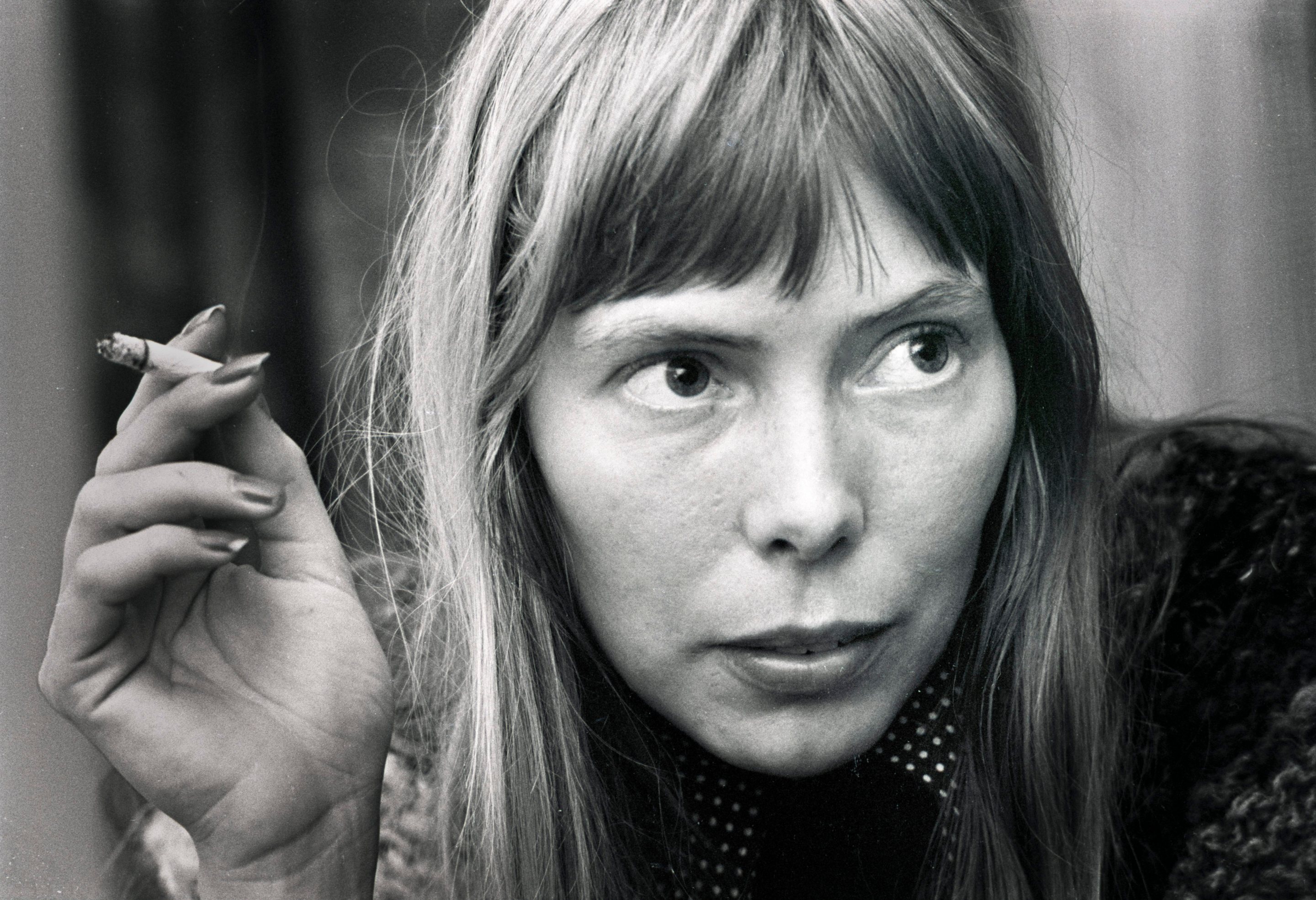Joni Mitchell posed in Amsterdam, Netherlands in 1972