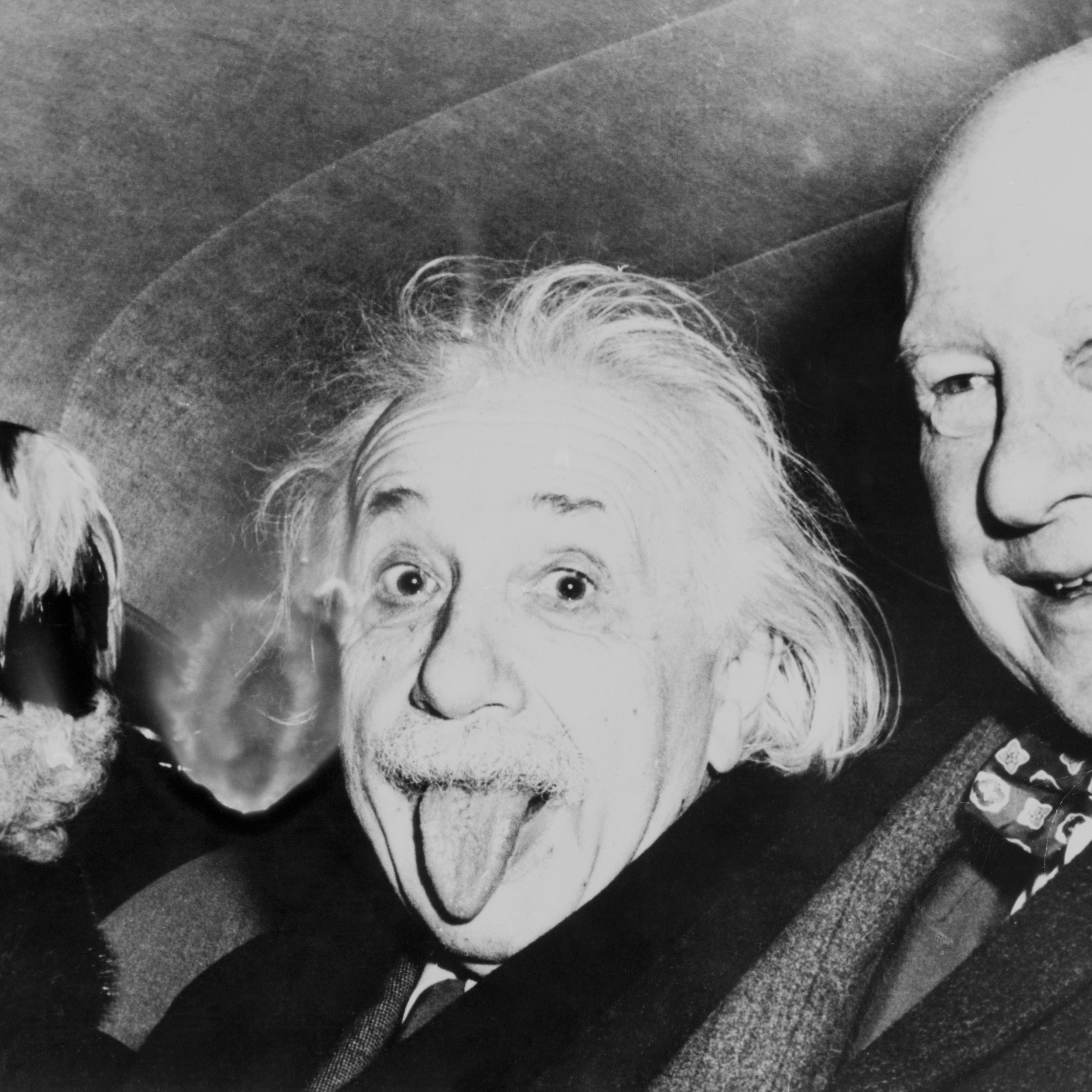 Albert Einstein gives the "Razz".