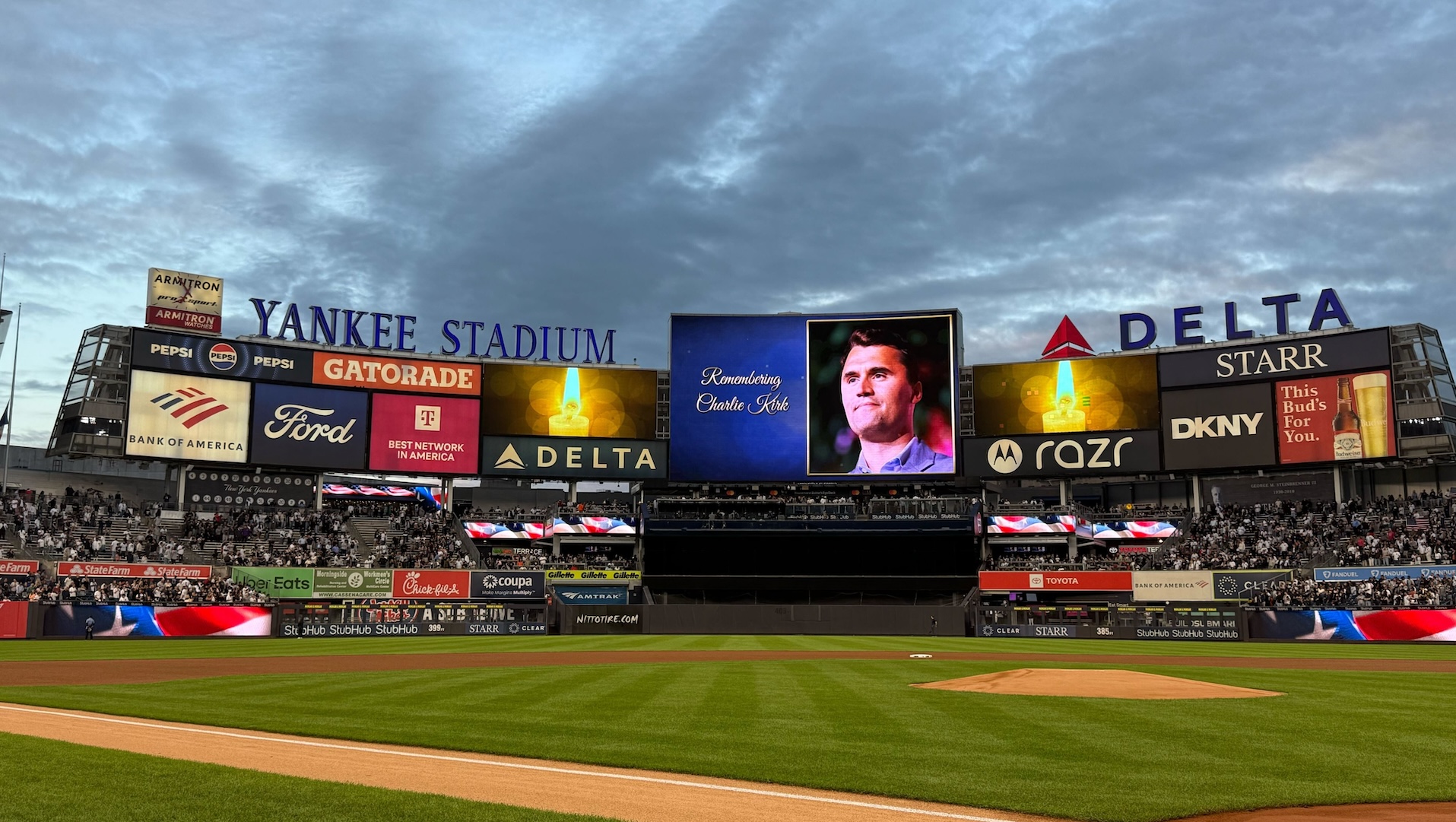 Charlie Kirk honored at Yankee Stadium
