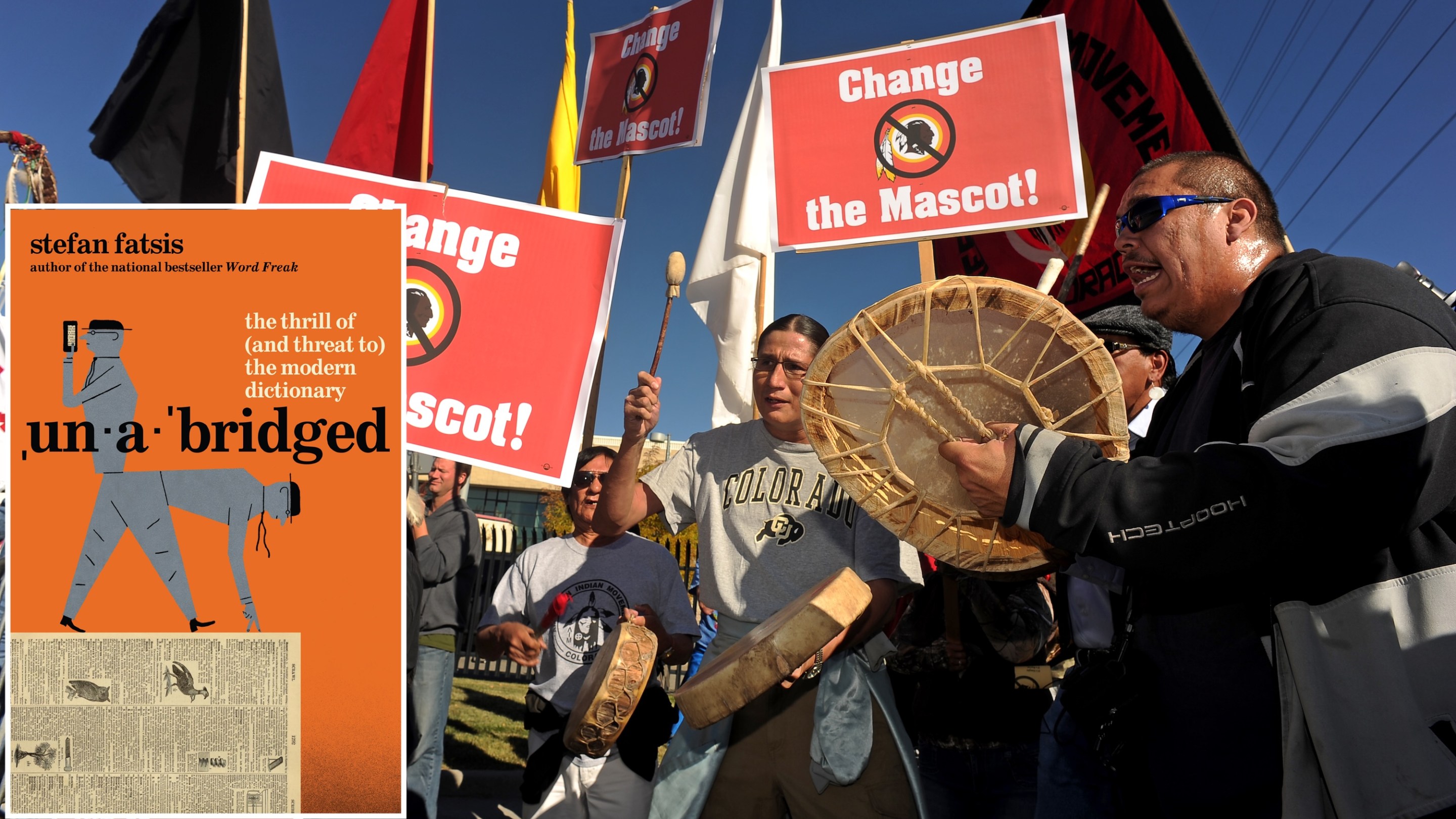DENVER, CO - OCTOBER 27: From right to left Kordell Kills Crow, Gerard Montour and Chuntay Her Many Horses sing and play the drums during their protest outside of Sports Authority Field at Mile High in Denver, Co on October 27, 2013. The protestors are against what they perceive as the "racist" Washington NFL team, and the name of their mascot the Washington Redskins in Denver, Co on October 27, 2013. (Photo By Helen H. Richardson/ The Denver Post)