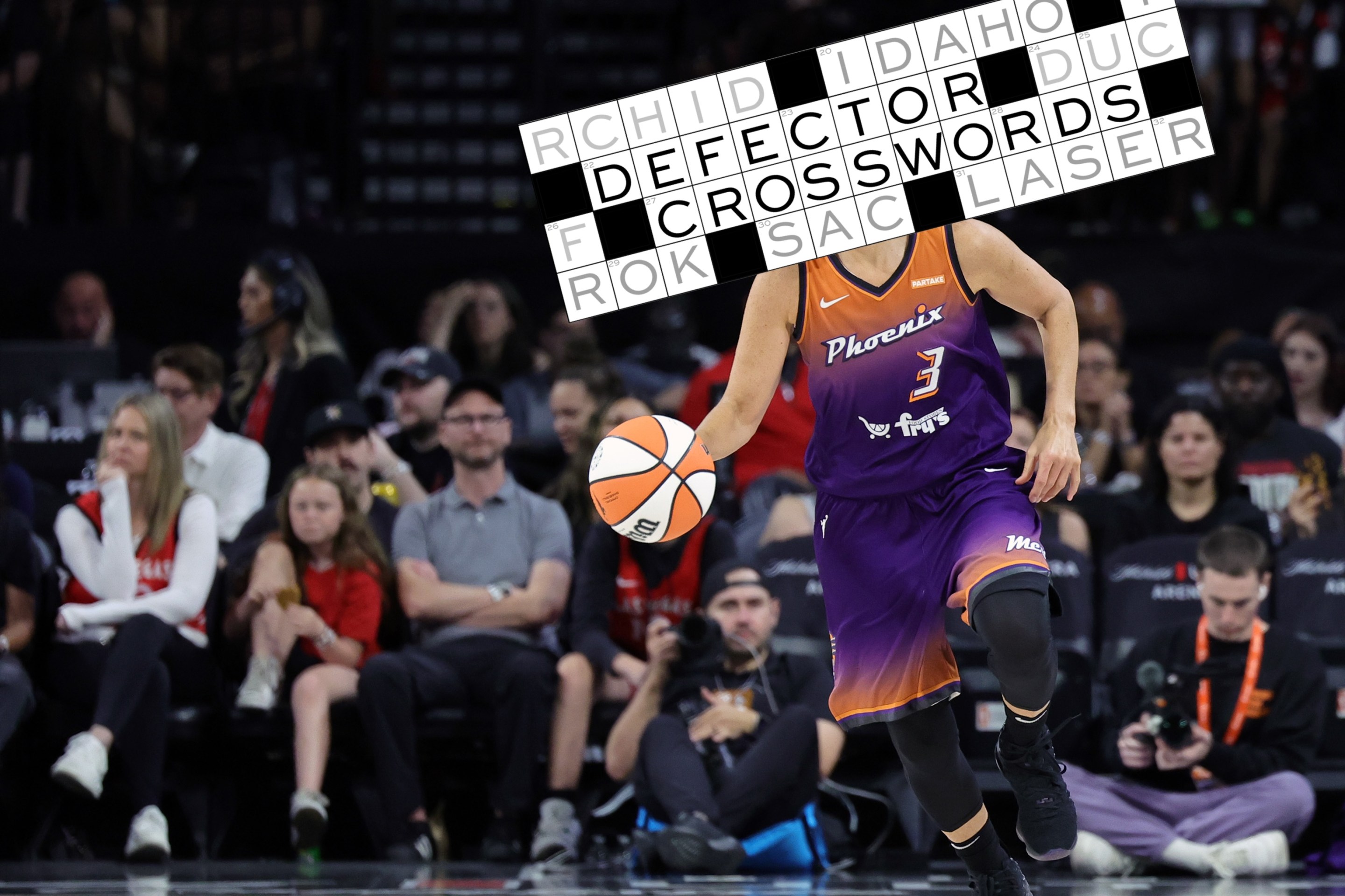 Diana Taurasi #3 of the Phoenix Mercury brings the ball up the court against the Las Vegas Aces in the third quarter of their game at Michelob ULTRA Arena on May 14, 2024 in Las Vegas, Nevada.