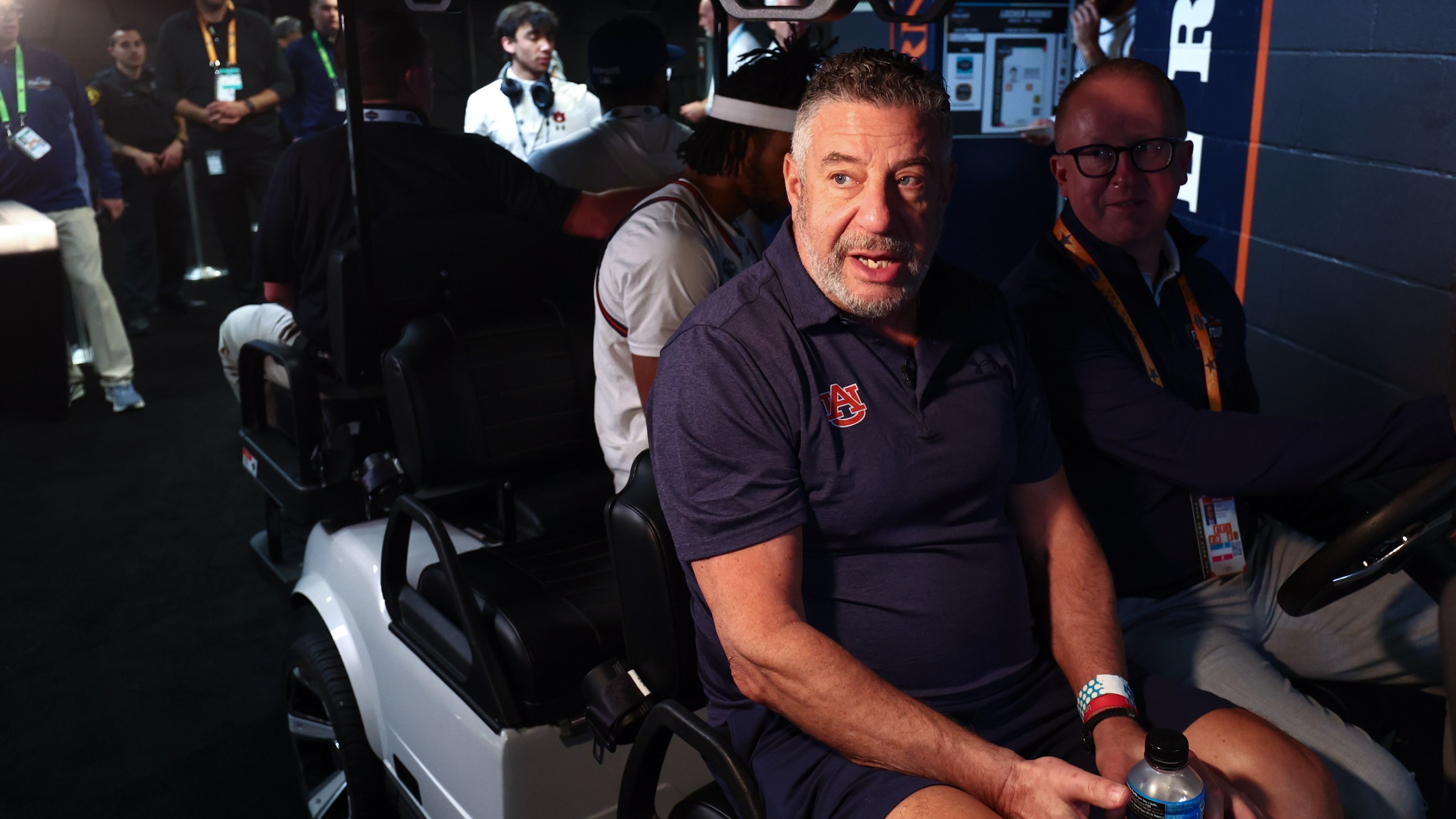 Head coach Bruce Pearl of the Auburn Tigers at the media day before the NCAA Men’s Basketball Tournament Final Four semifinal game on April 3, 2025 in San Antonio, Texas.