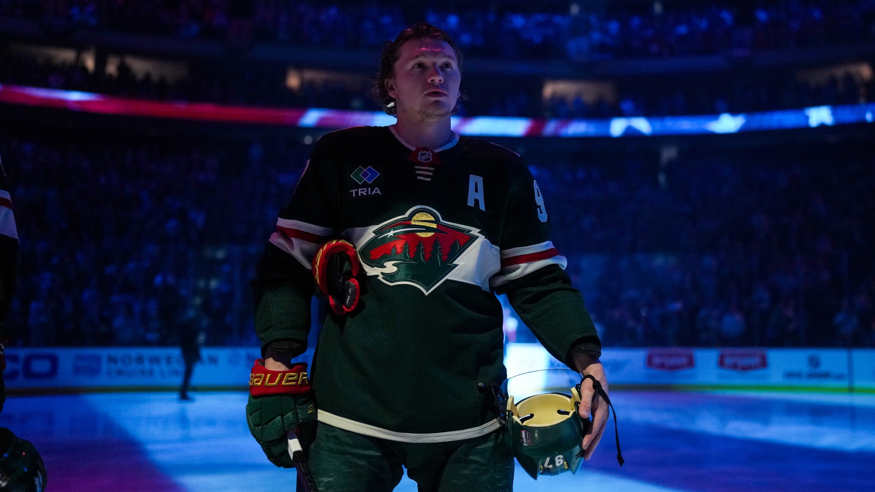 ST. PAUL, UNITED STATES - MAY 1: the NHL Playoff game between the Vegas Golden Knights and the Minnesota Wild at the Xcel Energy Center on May 1, 2025 in St. Paul, Minnesota, United States. (Photo by /NHL)