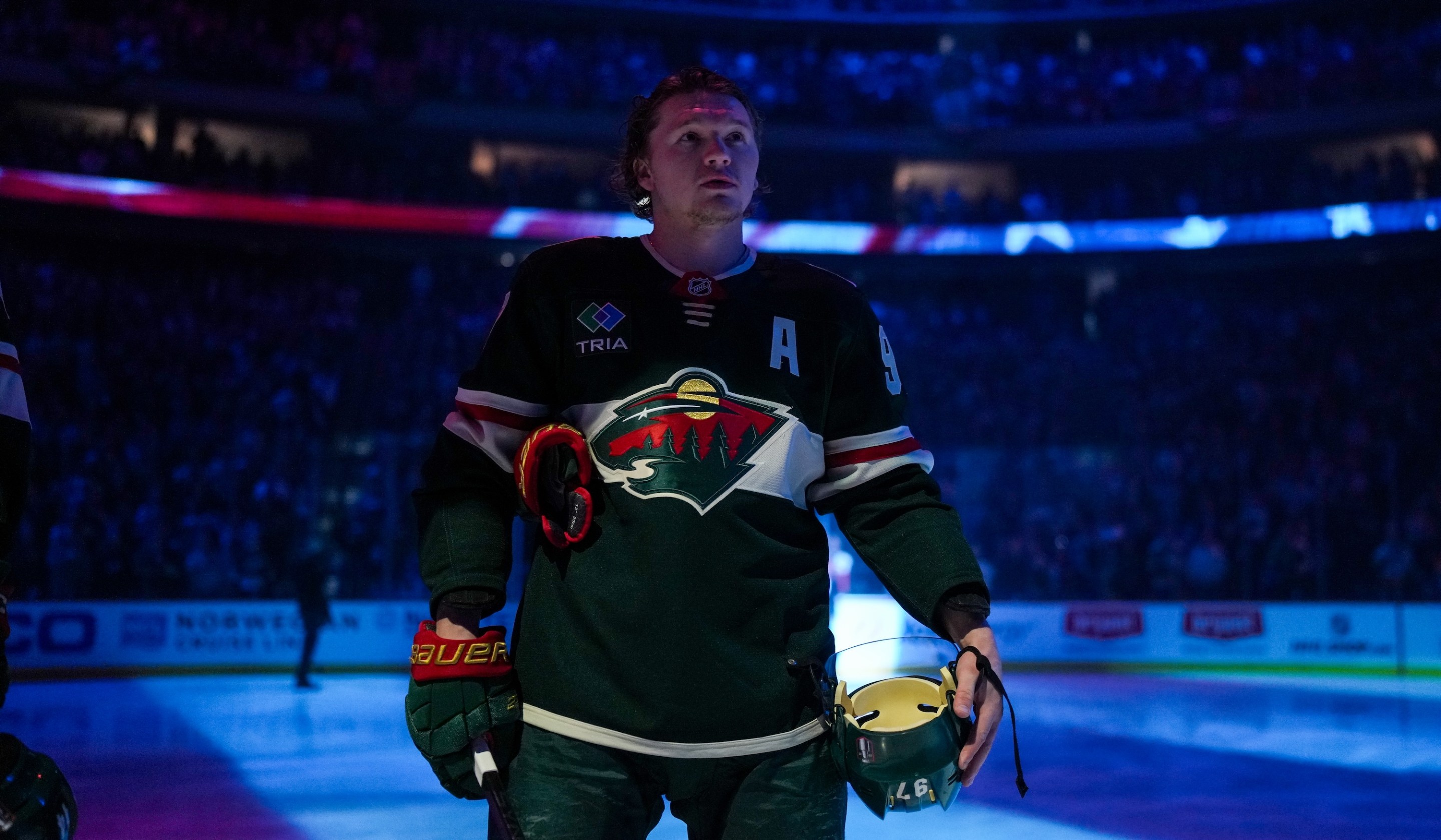 ST. PAUL, UNITED STATES - MAY 1: the NHL Playoff game between the Vegas Golden Knights and the Minnesota Wild at the Xcel Energy Center on May 1, 2025 in St. Paul, Minnesota, United States. (Photo by /NHL)