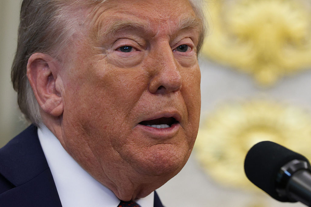 close up of president trump's face in the oval office