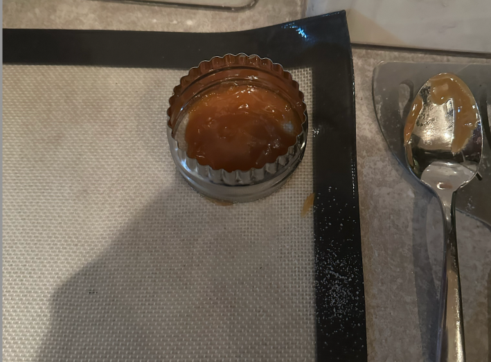 Ring with caramel in it