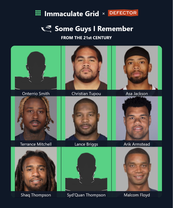 Patrick Redford's grid of guys who went to high school in and around Sacramento and then played in the NFL. Both Shaq Thompson and his brother Syd'Quan are in there.