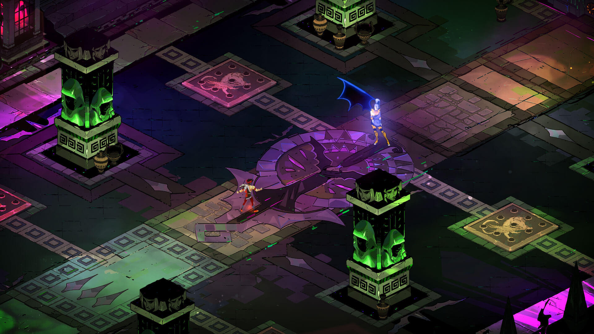 Zagreus faces off against Meg, the first boss in Hades