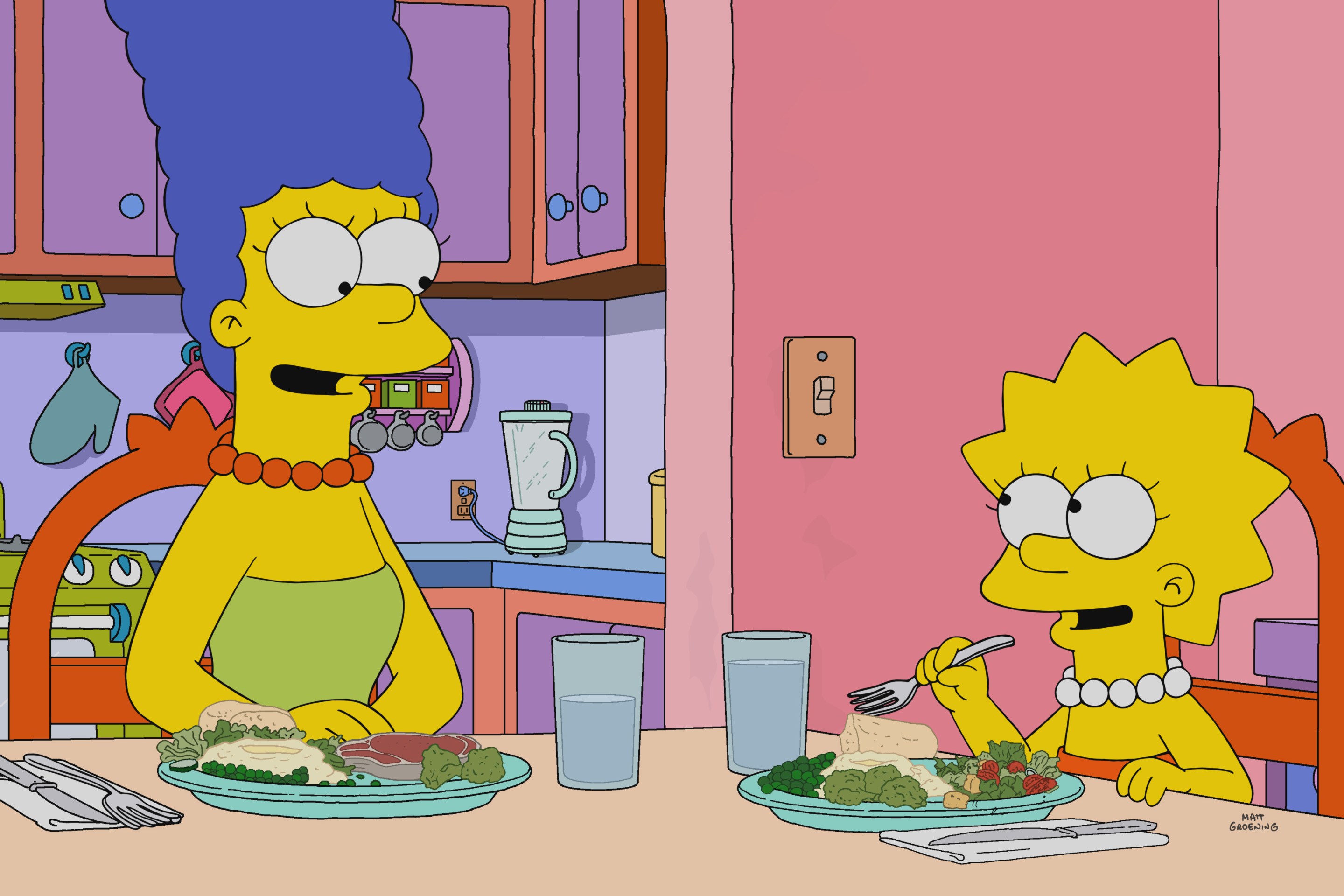 Marge and Lisa of The Simpsons