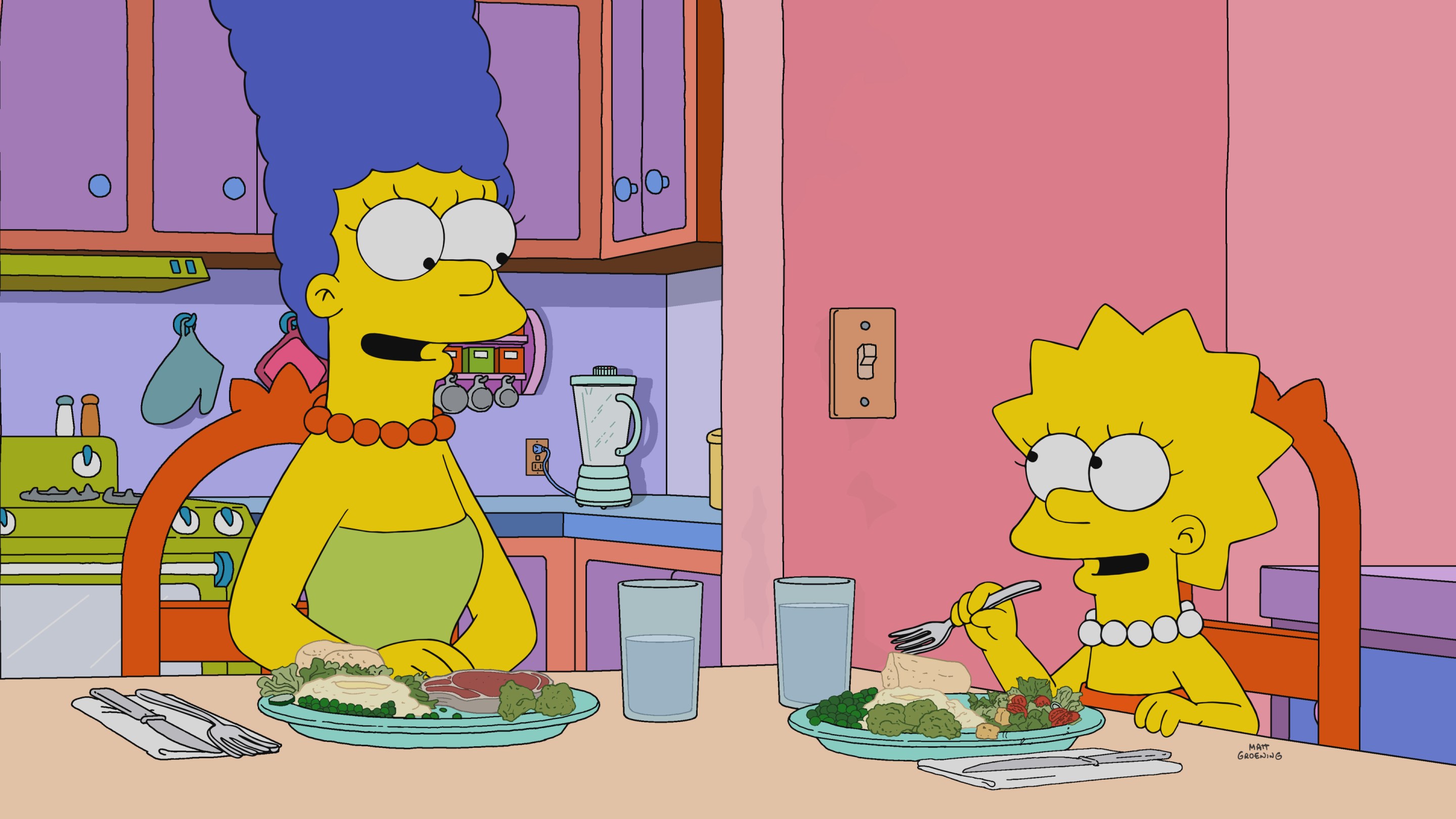 Marge and Lisa of The Simpsons