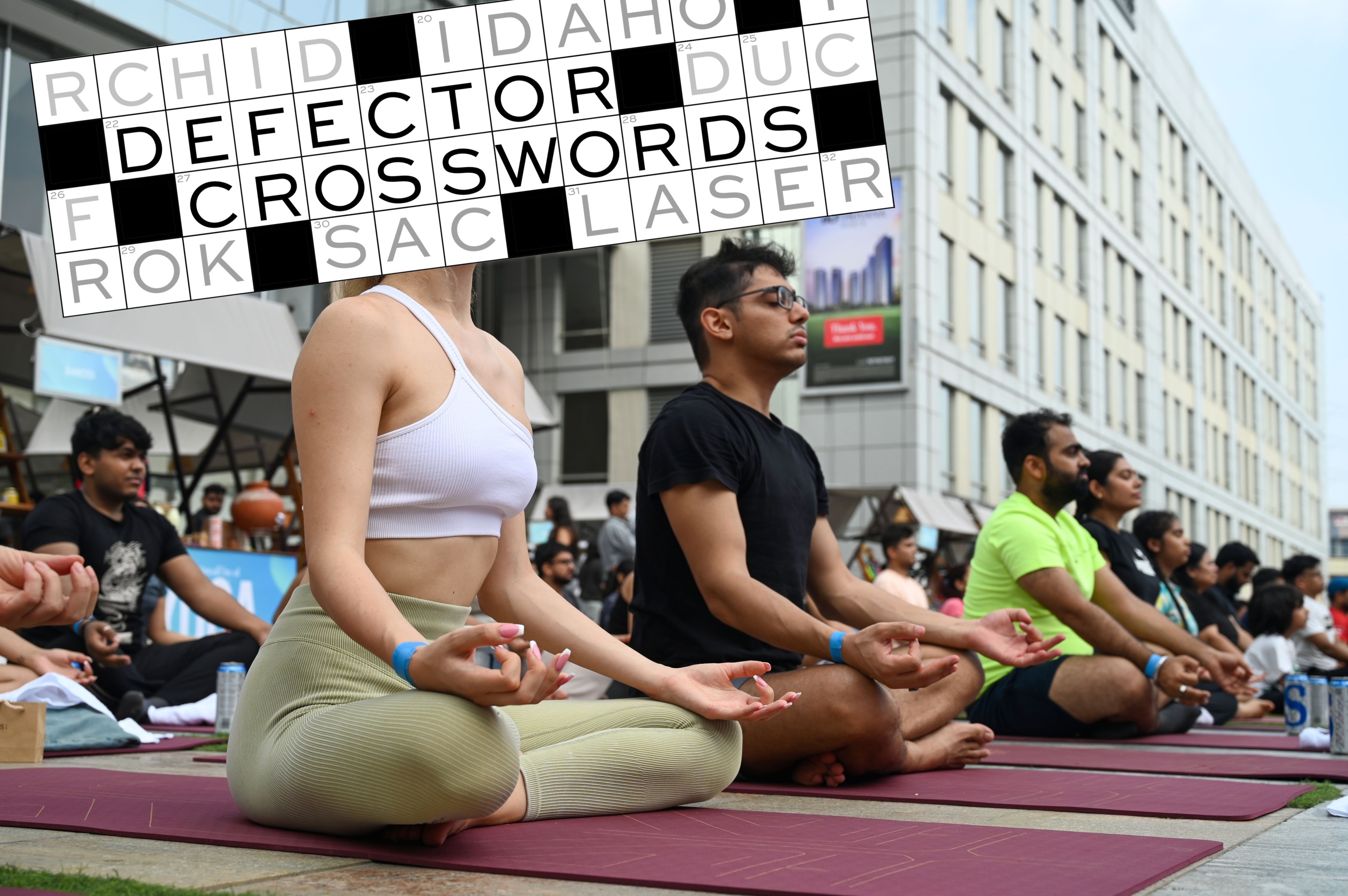 Around 500 people perform yoga on the occasion of the 11th International Day of Yoga at Cyber Hub near Cyber city, on June 21, 2025 in Gurugram, India. International Yoga Day emphasises the numerous benefits of yoga for personal wellness and mindfulness, urging individuals to embrace calm amidst chaos. Celebrated annually on June 21 since 2015, this year's theme is 'Yoga for One Earth, One Health.'