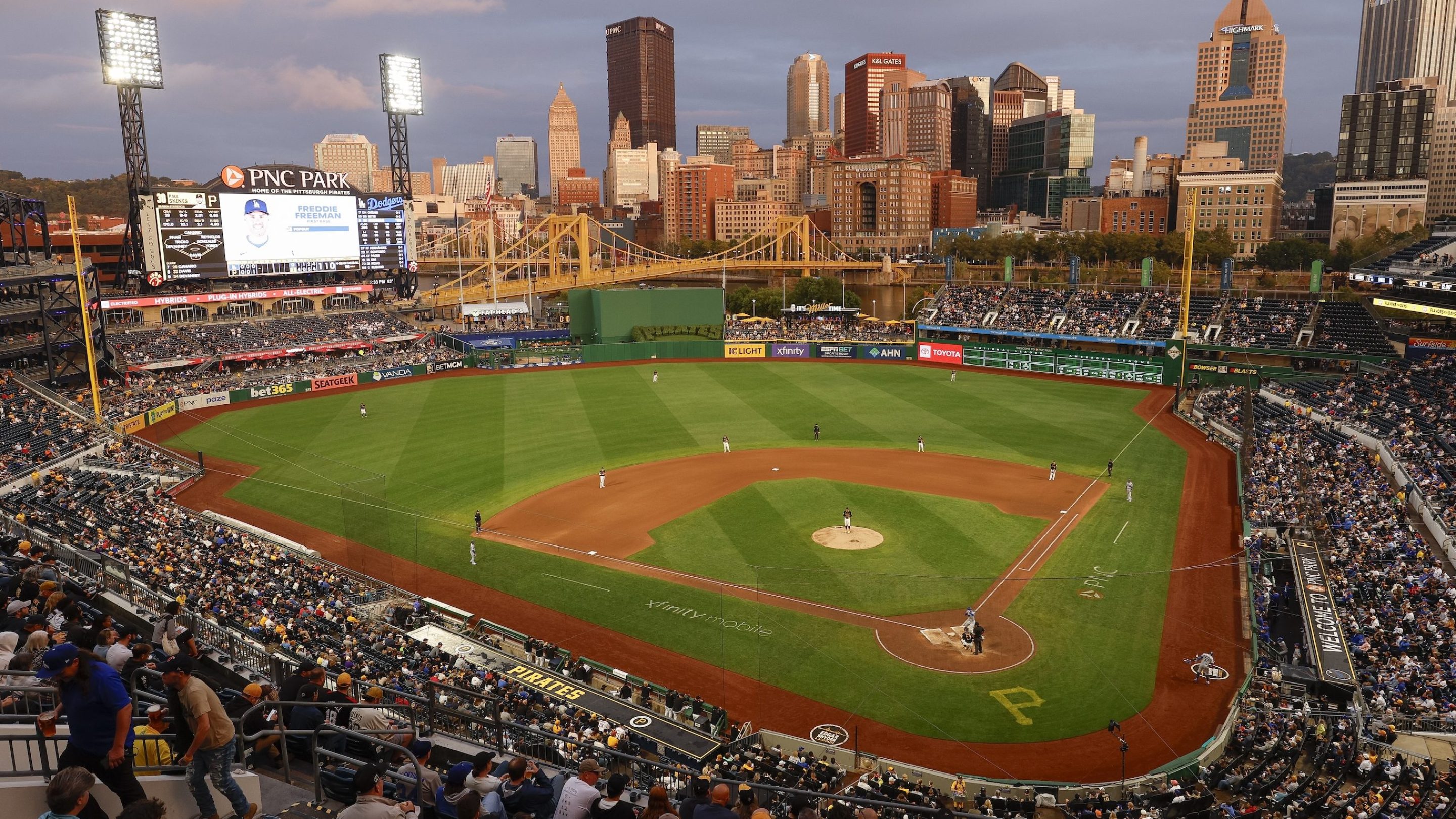 PITTSBURGH, PENNSYLVANIA - SEPTEMBER 4: A general overall interior view of PNC Park in the fourth inning during a game between the Pittsburgh Pirates and the Los Angeles Dodgers at PNC Park on September 4, 2025 in Pittsburgh, Pennsylvania. (Photo by Brandon Sloter/Getty Images)