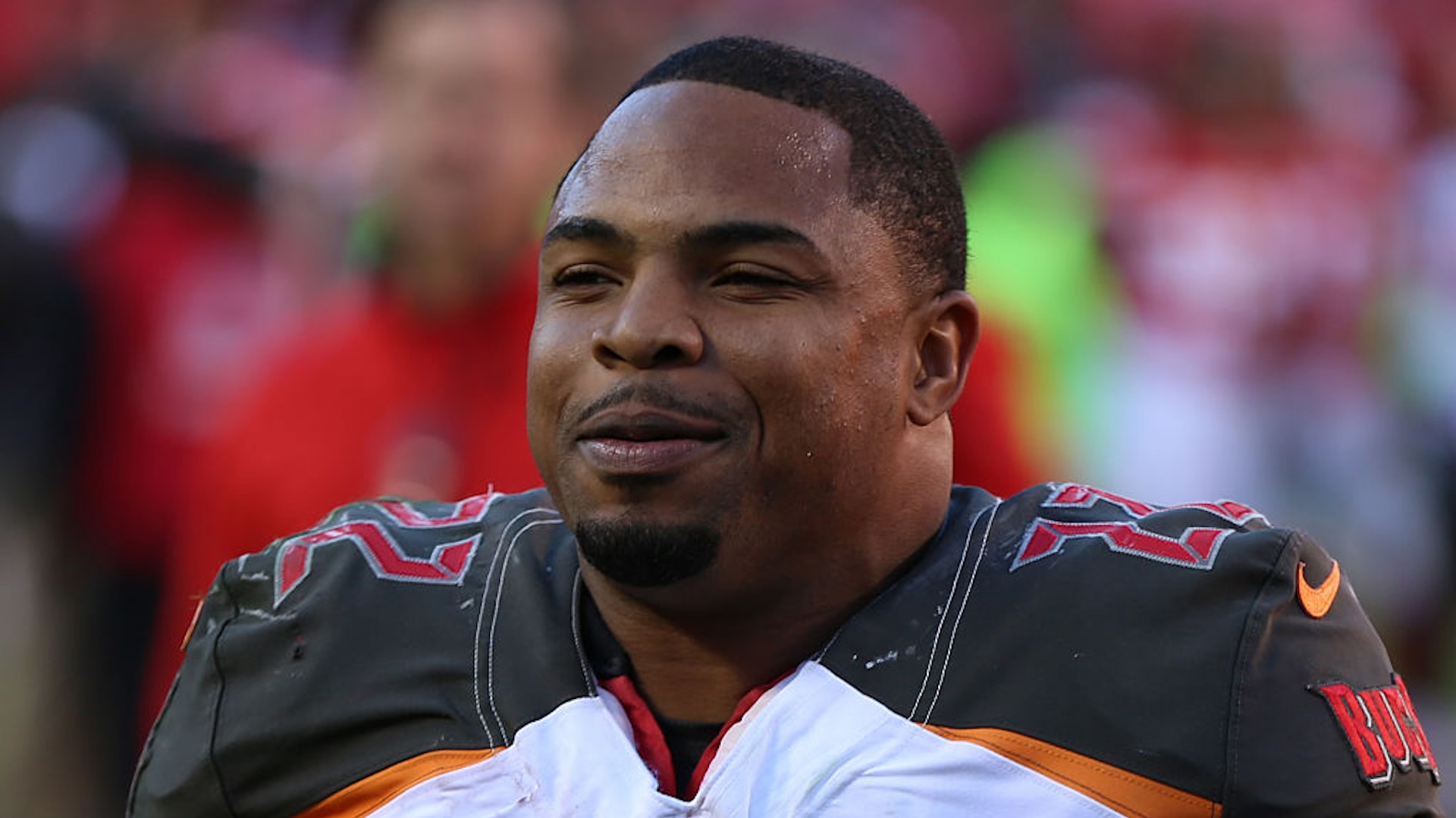 Tampa Bay Buccaneers running back Doug Martin (22) after a week 11 NFL game between the Tampa Bay Buccaneers and the Kansas City Chiefs on November 20, 2016 at Arrowhead Stadium in Kansas City, MO. The Buccaneers won 19-17.