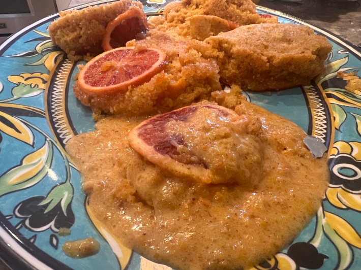 A fully melted pudding.