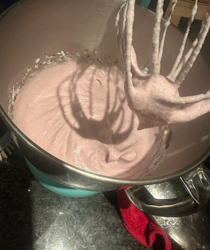 pink goop inside kitchen aid
