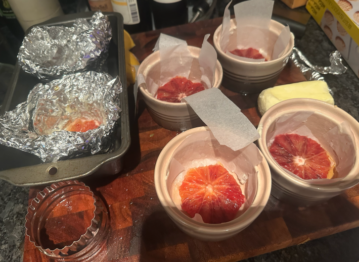 oranges inside the ramekins