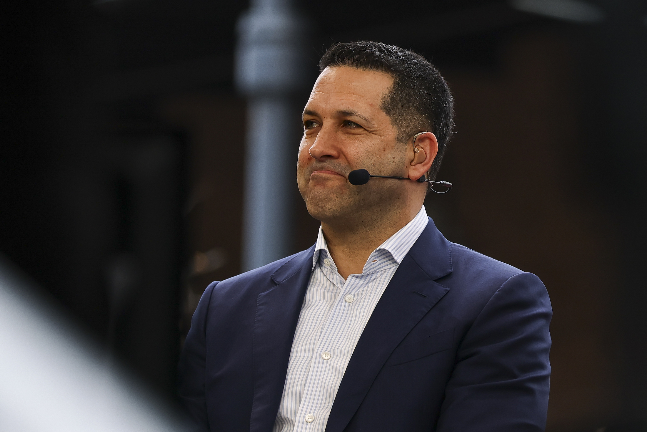 NEW ORLEANS, LOUISIANA - FEBRUARY 07: ESPN NFL Insider Adam Schefter on set ahead of Super Bowl LIX on February 07, 2025 in New Orleans, Louisiana. The Philadelphia Eagles and the Kansas City Chiefs will face each other on Sunday. (Photo by Aaron M. Sprecher/Getty Images)
