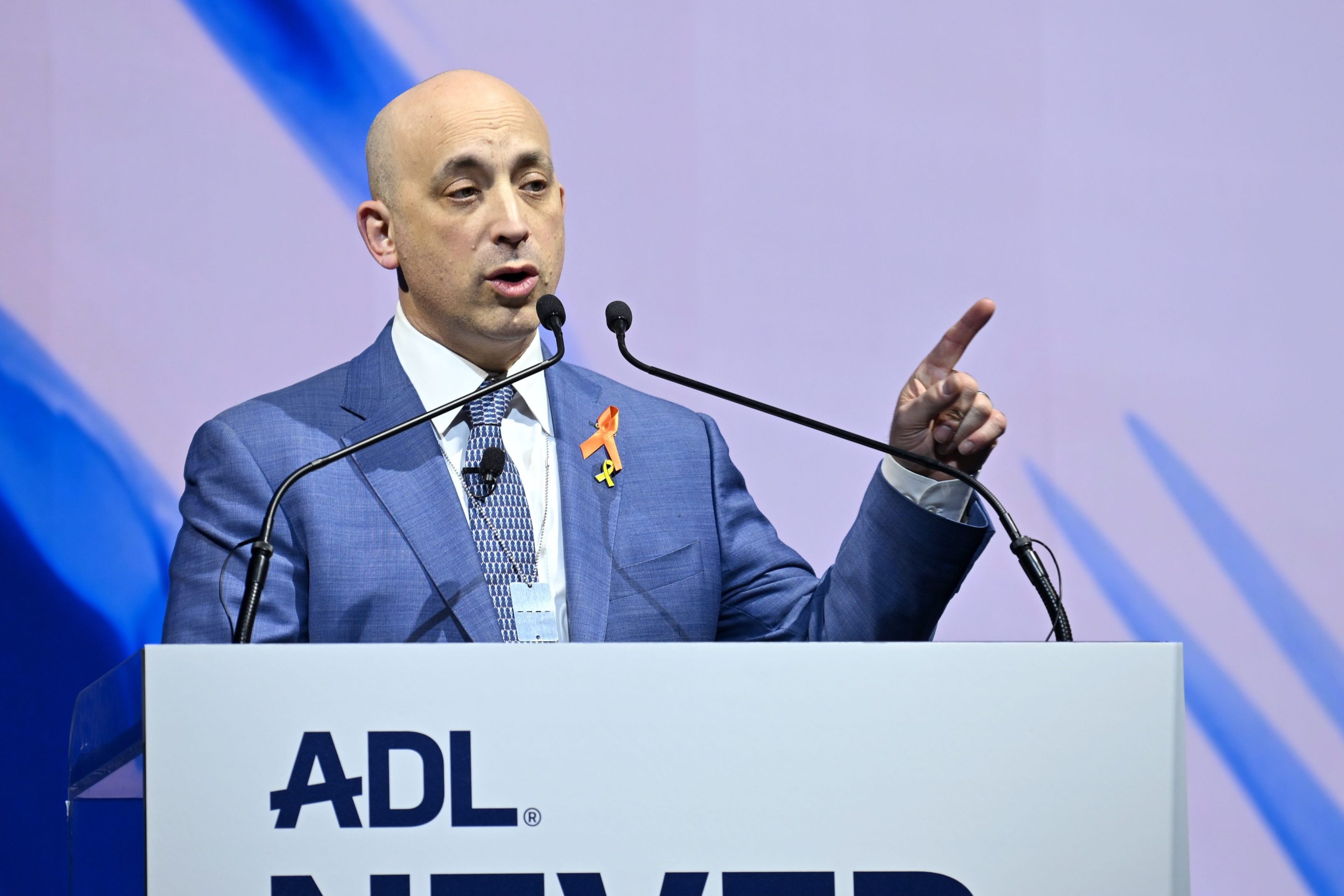 ADL CEO Jonathan Greenblatt speaks onstage ADL's Never Is Now event in New York.