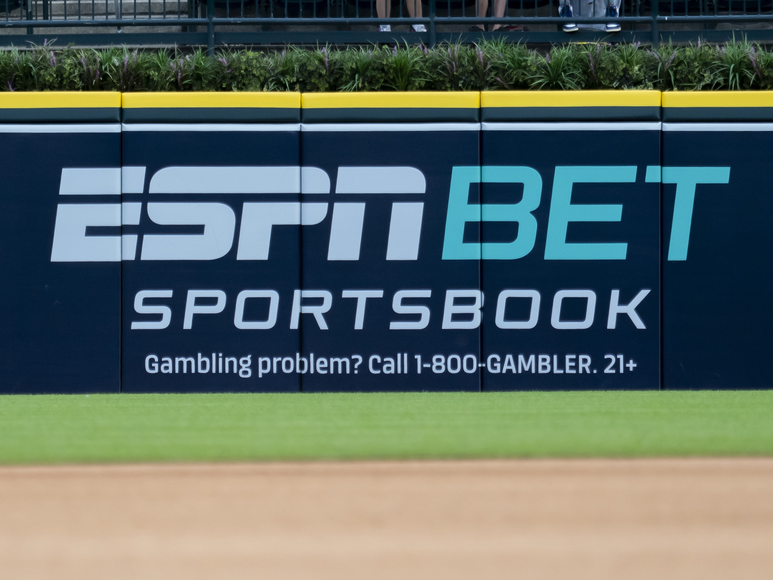 The ESPN BET logo at a Comerica Park.