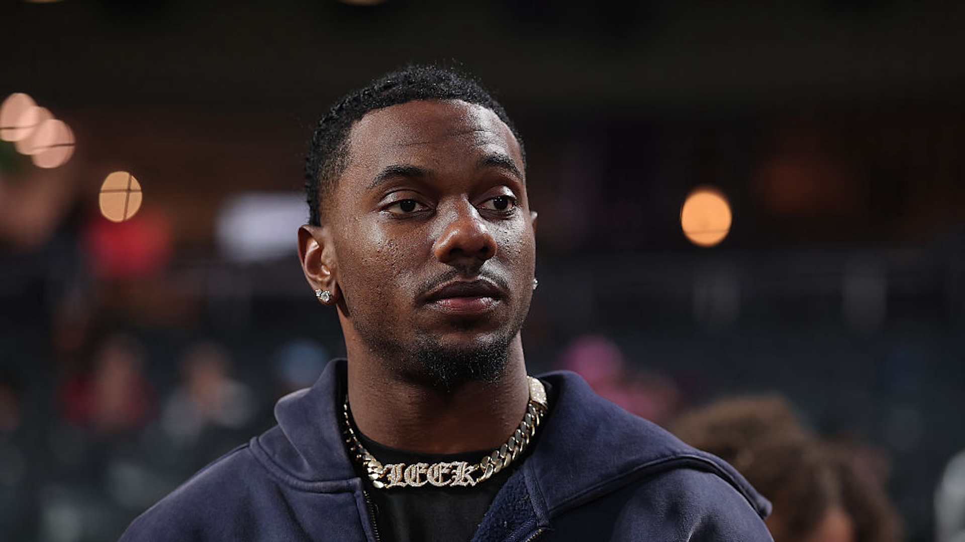 Malik Nabers attends the MLS match between New York City FC and Inter Miami CF at Citi Field on September 24, 2025 in New York City.
